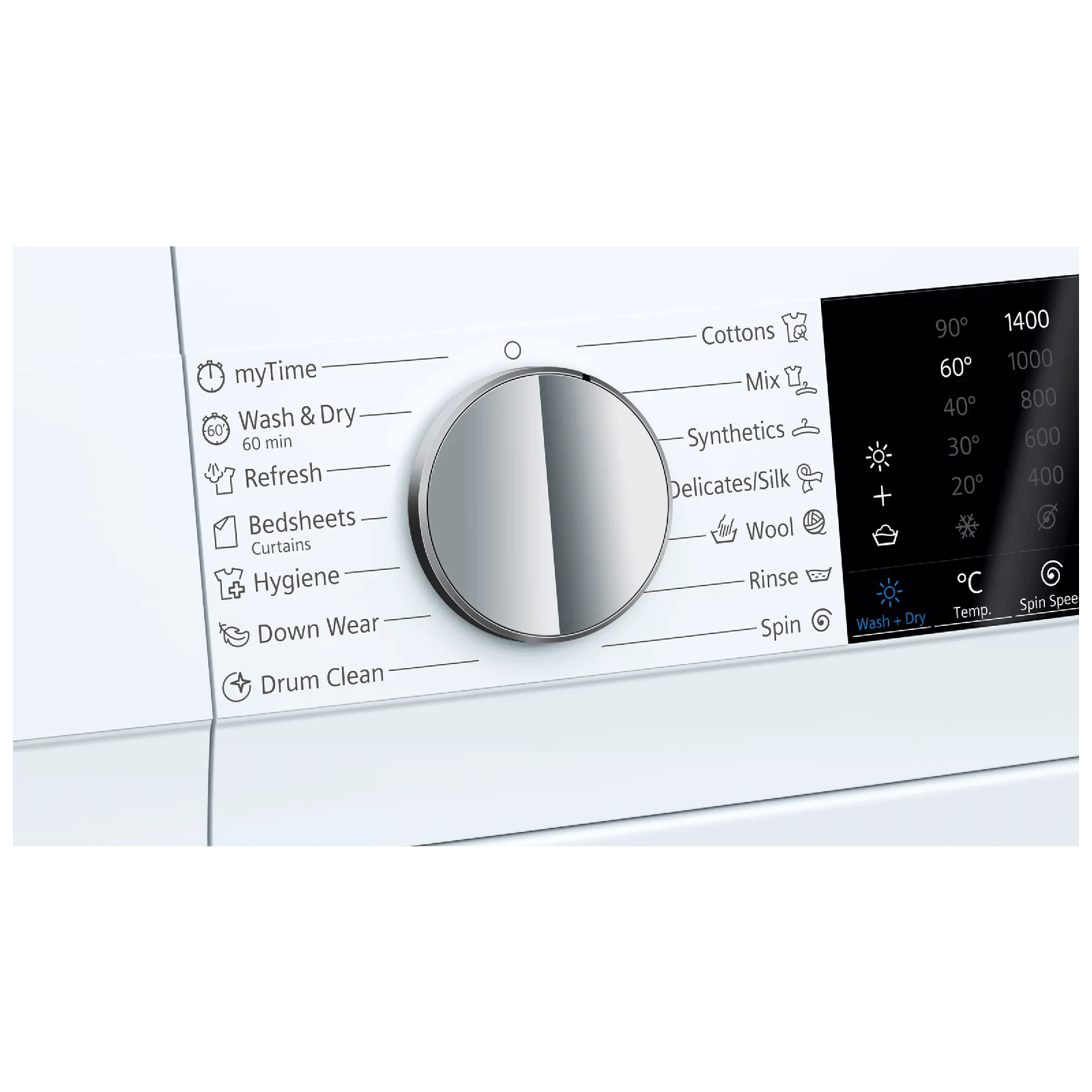 SIEMENS 10/6 kg Fully Automatic Front Load Washer Dryer (iQ500, WN54A2U0IN, Wave Drum, White)_10