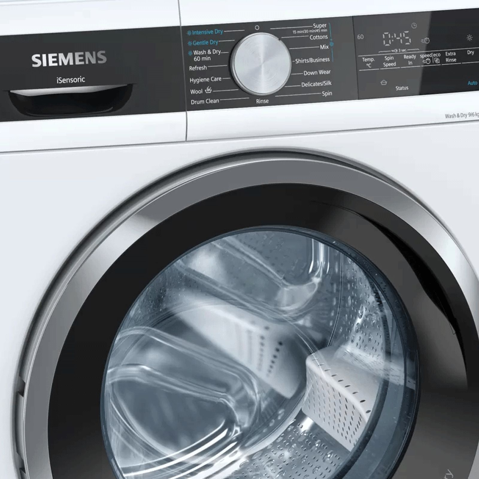 SIEMENS 9/6 kg 5 Star Fully Automatic Front Load Washer Dryer (iQ500, WN44A100IN, In-Built Heater, White)_8