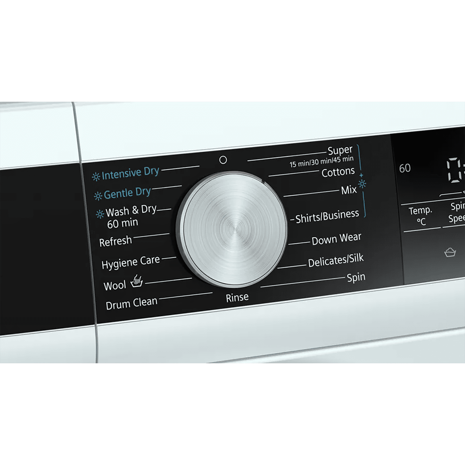 SIEMENS 9/6 kg 5 Star Fully Automatic Front Load Washer Dryer (iQ500, WN44A100IN, In-Built Heater, White)_10