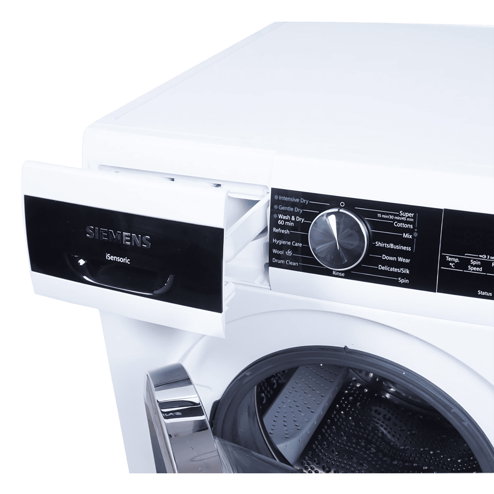 SIEMENS 9/6 kg 5 Star Fully Automatic Front Load Washer Dryer (iQ500, WN44A100IN, In-Built Heater, White)_12