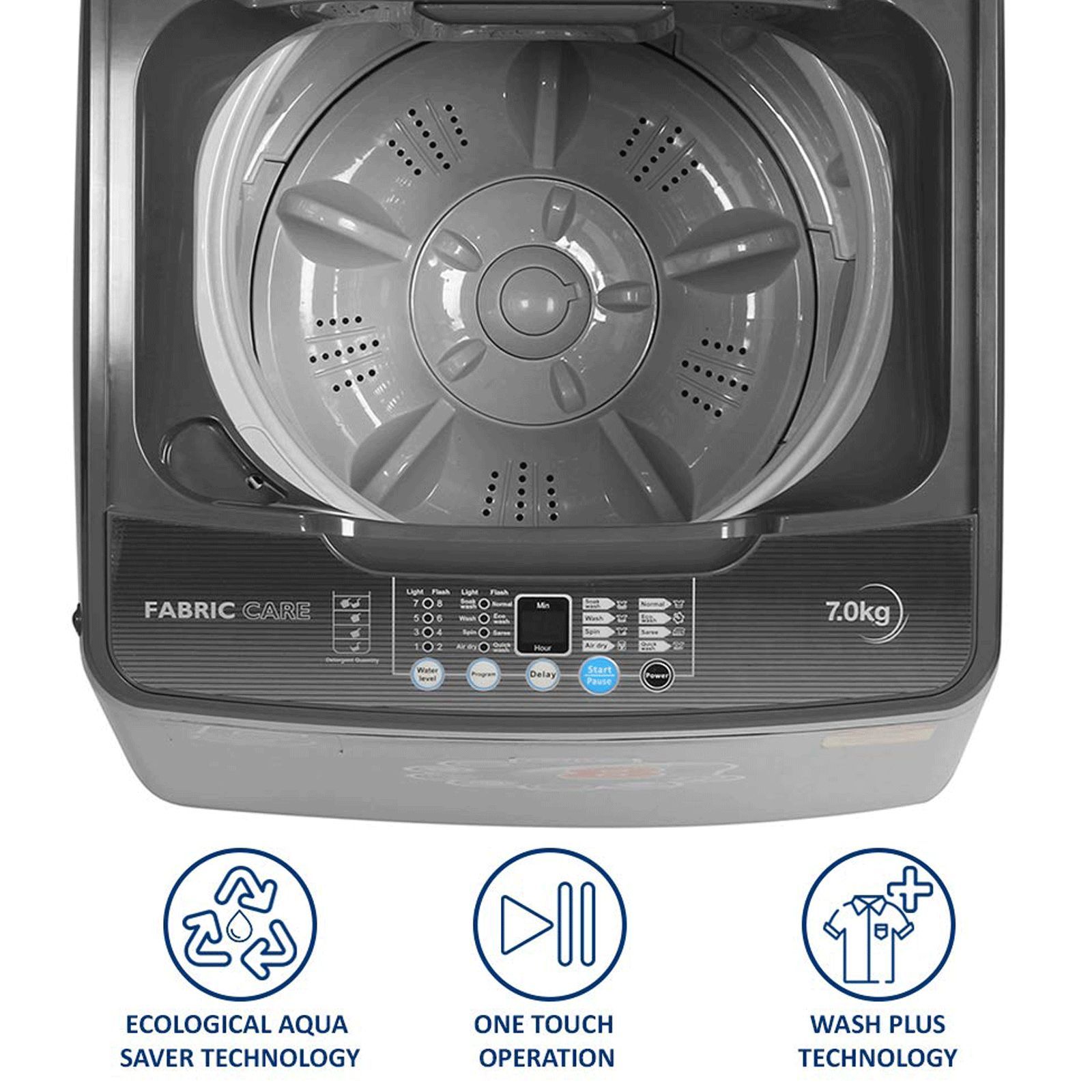 ONIDA 7 kg 5 Star Fully Automatic Top Load Washing Machine (T70FGD, Crystal Drum Technology, Grey)_12
