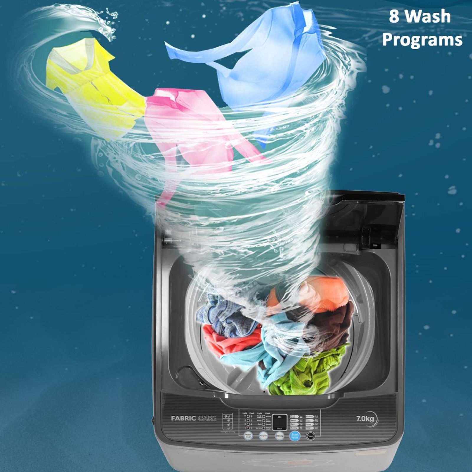 ONIDA 7 kg 5 Star Fully Automatic Top Load Washing Machine (T70FGD, Crystal Drum Technology, Grey)_14