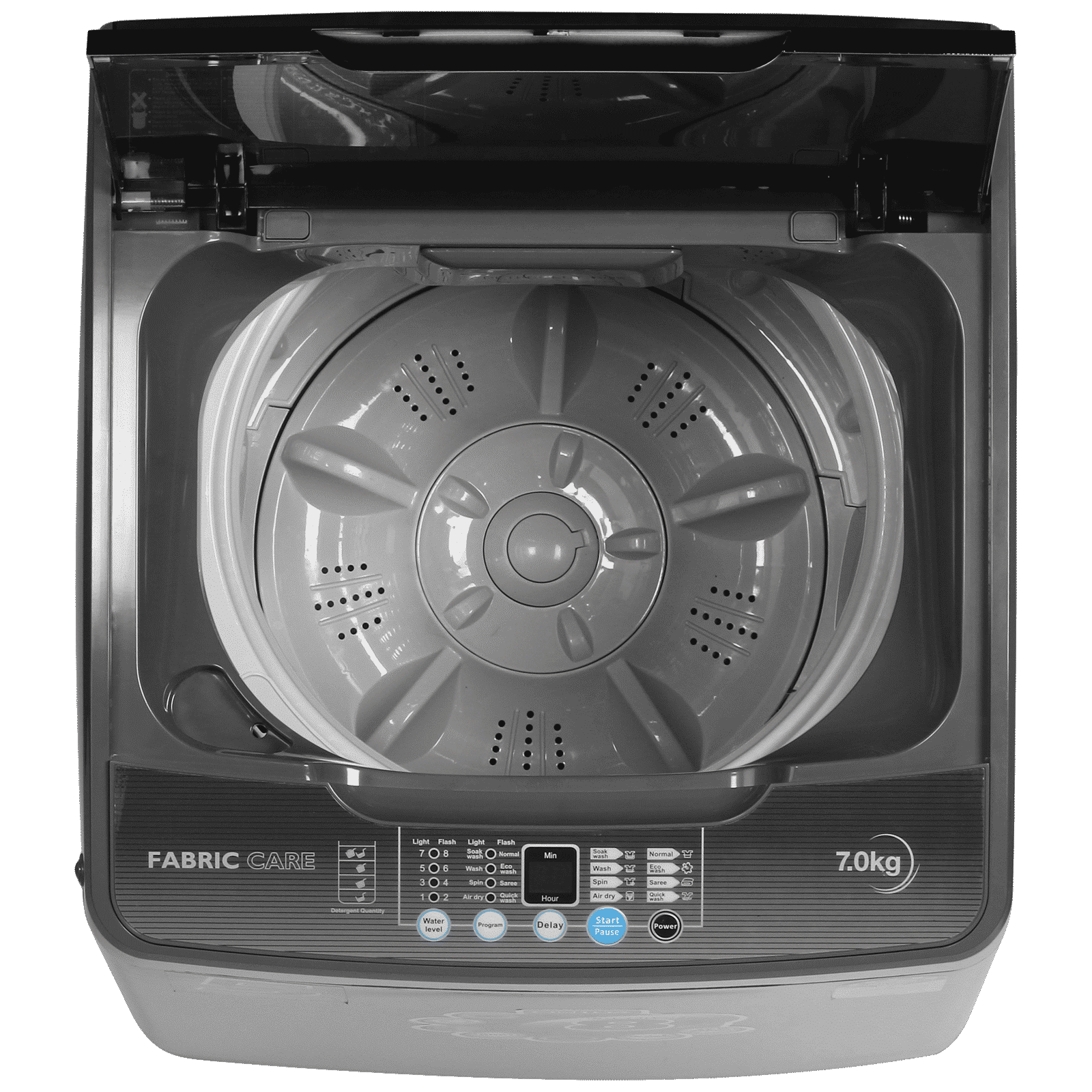 ONIDA 7 kg 5 Star Fully Automatic Top Load Washing Machine (T70FGD, Crystal Drum Technology, Grey)_6