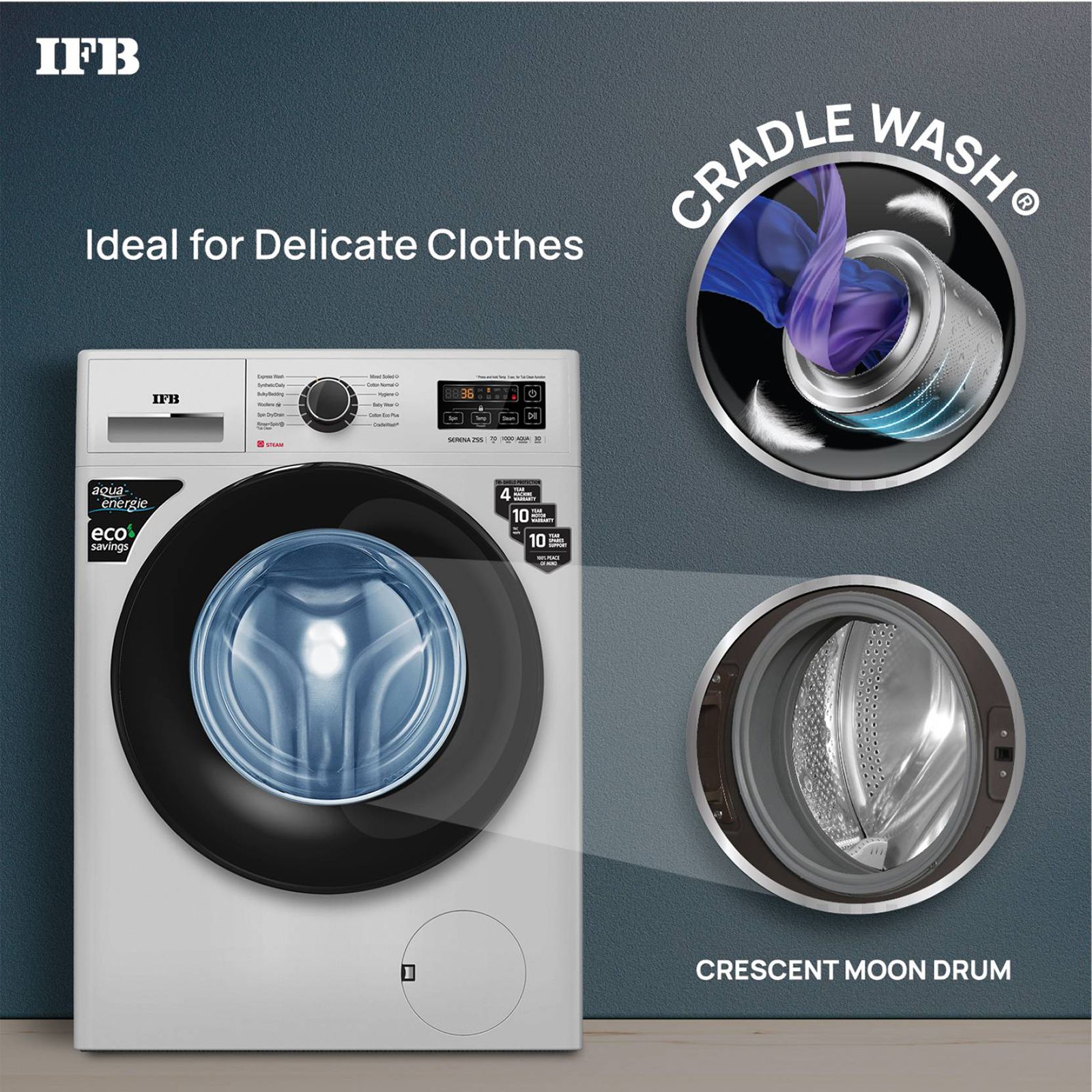 IFB 7 kg 5 Star Fully Automatic Front Load Washing Machine (Serena ZSS 7010, Aqua Energie, Silver) IFB 7 kg 5 Star Fully Automatic Front Load Washing Machine (Serena ZSS 7010, Aqua Energie, Silver)_12