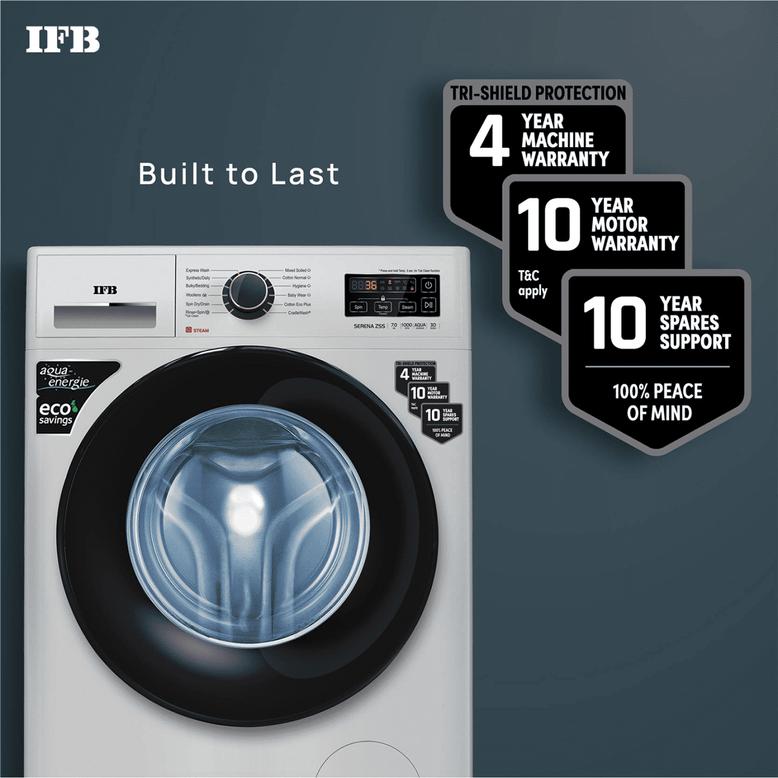 IFB 7 kg 5 Star Fully Automatic Front Load Washing Machine (Serena ZSS 7010, Aqua Energie, Silver) IFB 7 kg 5 Star Fully Automatic Front Load Washing Machine (Serena ZSS 7010, Aqua Energie, Silver)_16