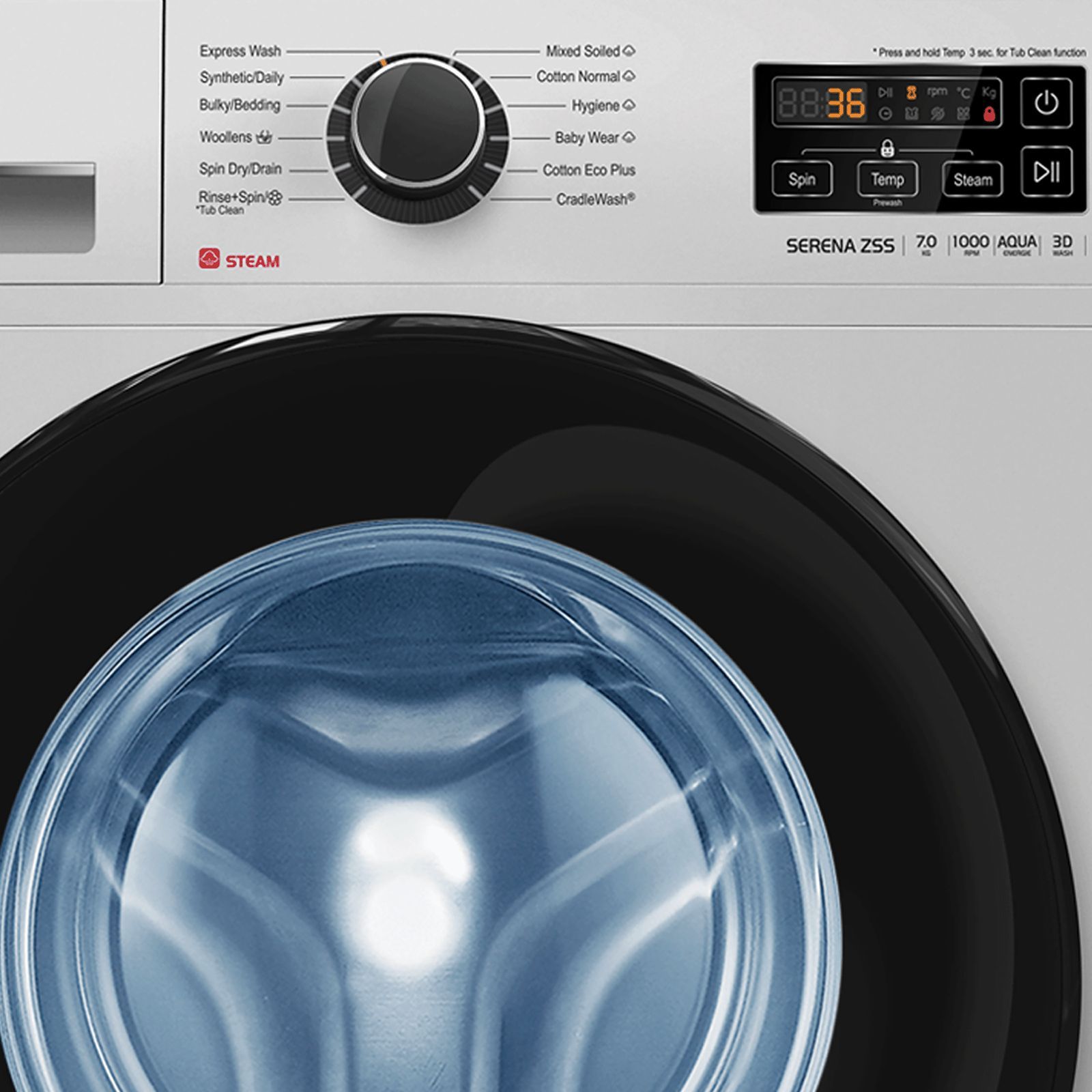 IFB 7 kg 5 Star Fully Automatic Front Load Washing Machine (Serena ZSS 7010, Aqua Energie, Silver) IFB 7 kg 5 Star Fully Automatic Front Load Washing Machine (Serena ZSS 7010, Aqua Energie, Silver)_4