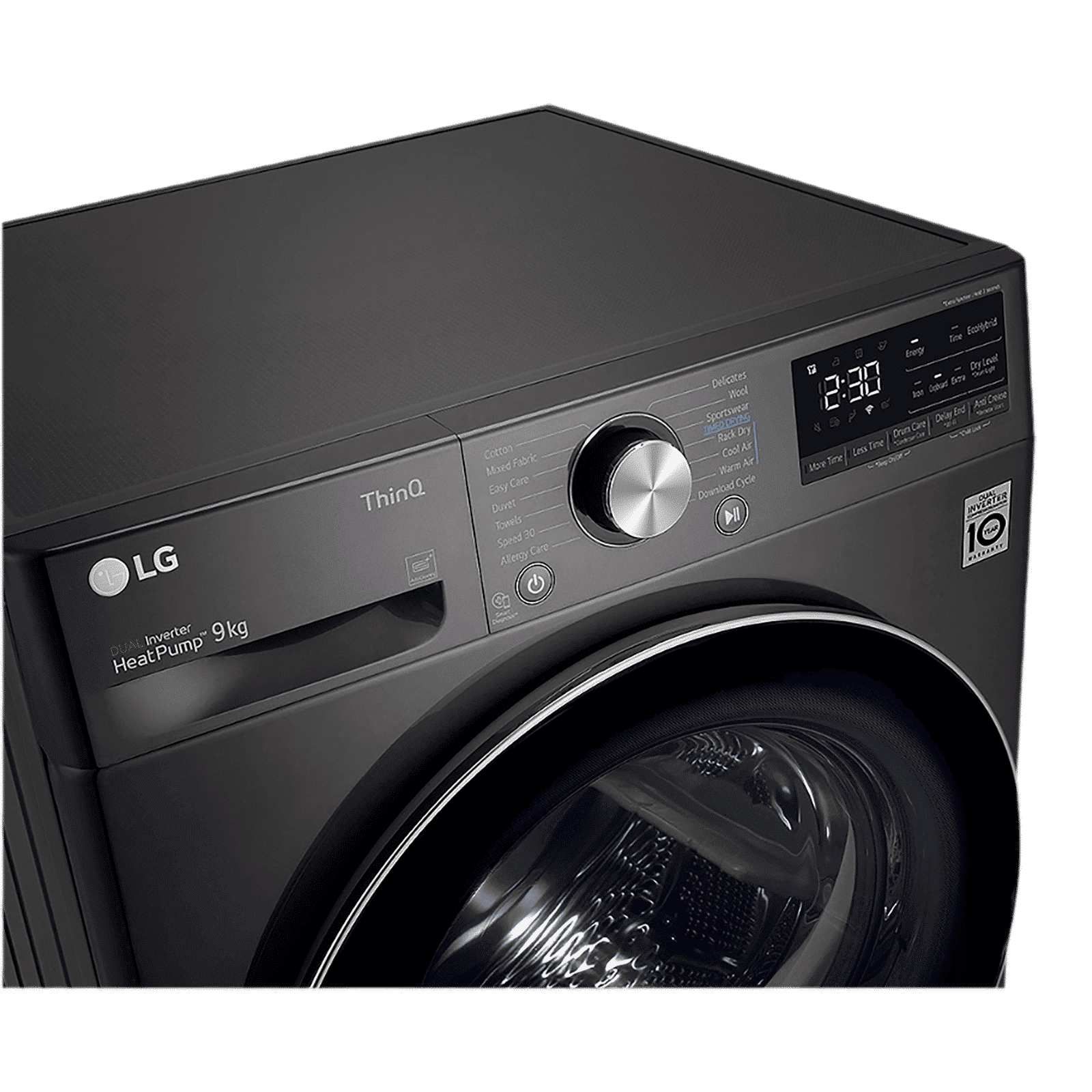 LG 9 kg 5 Star Inverter Fully Automatic Front Load Dryer (DHV09SWB, Wi-Fi Support, Black)_15