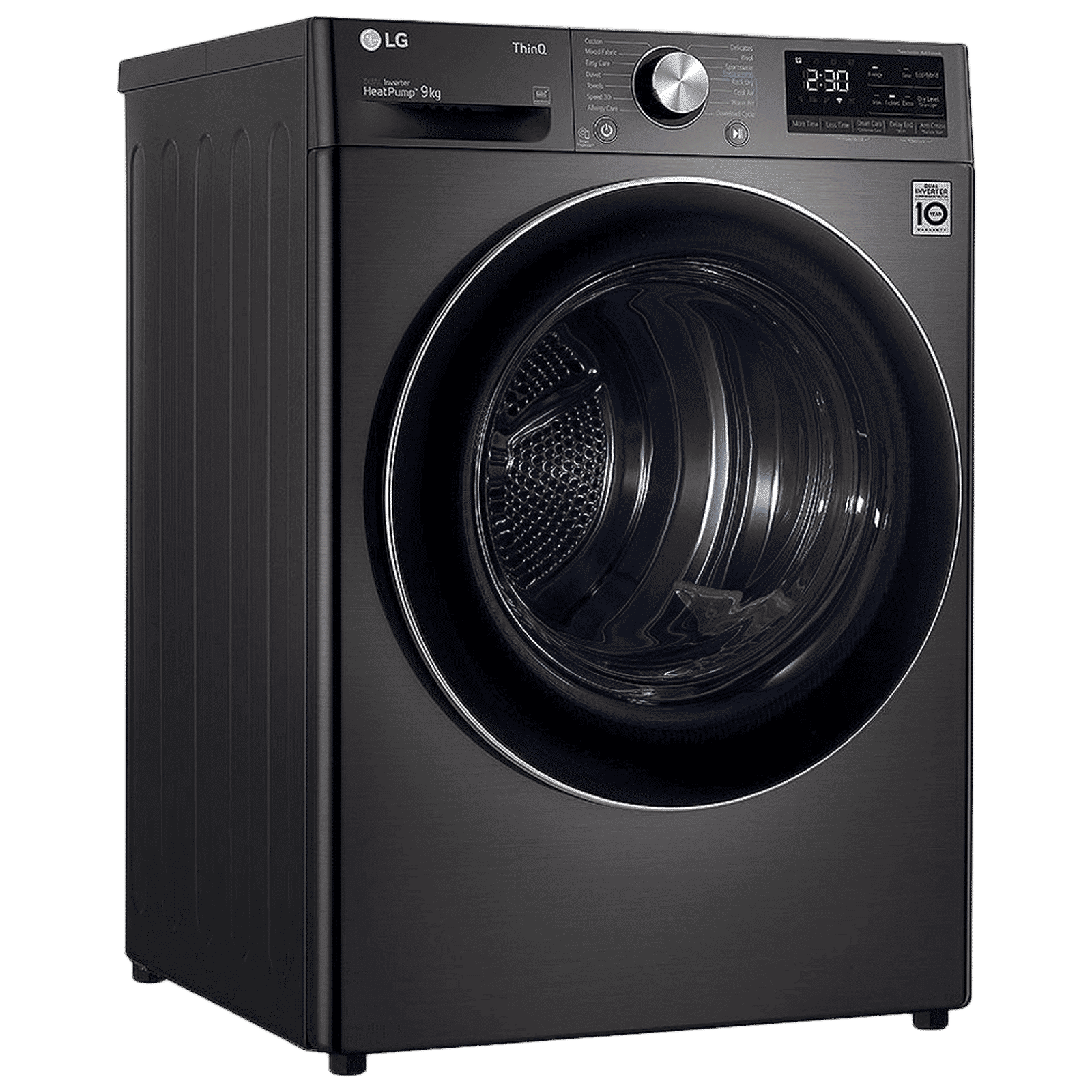 LG 9 kg 5 Star Inverter Fully Automatic Front Load Dryer (DHV09SWB, Wi-Fi Support, Black)_3
