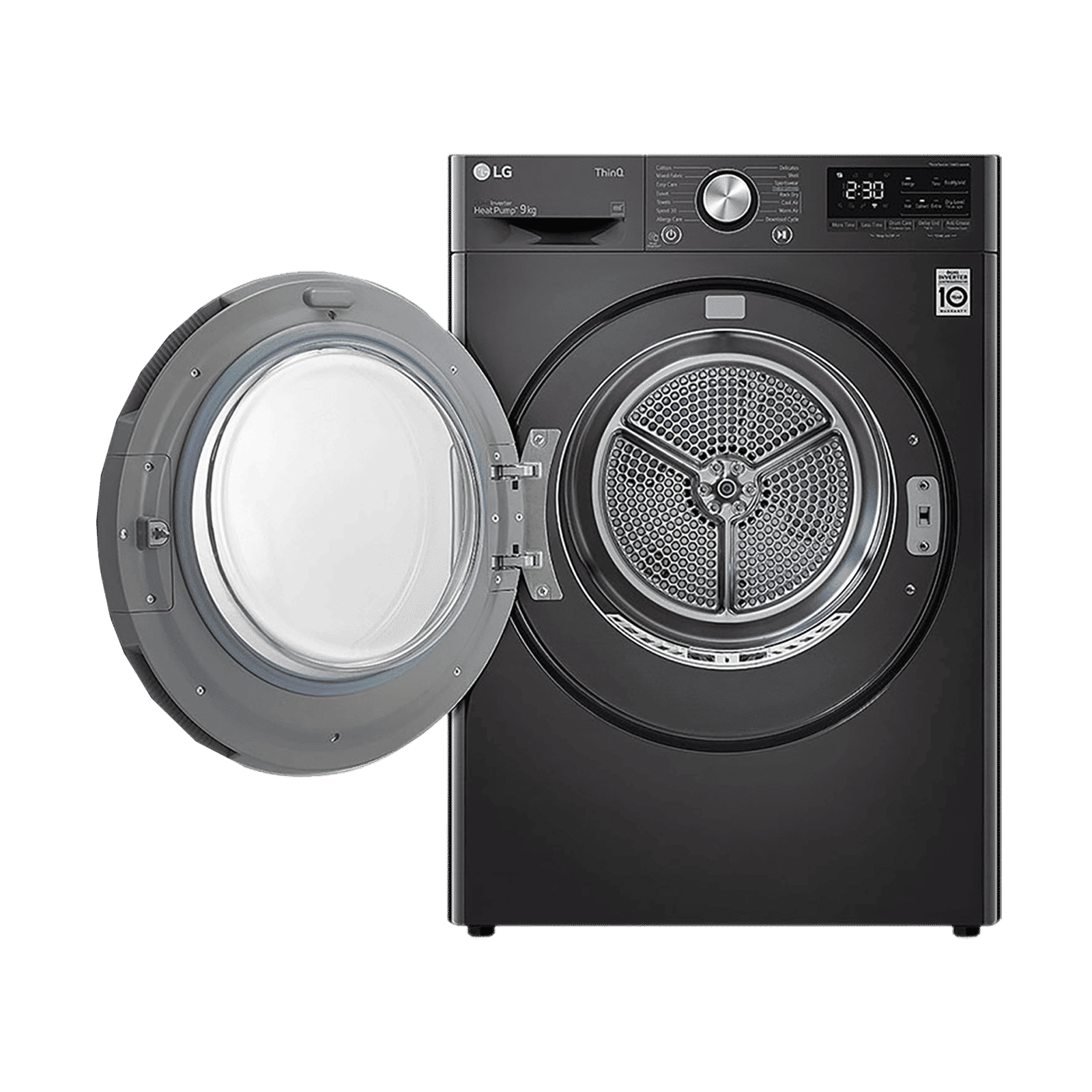 LG 9 kg 5 Star Inverter Fully Automatic Front Load Dryer (DHV09SWB, Wi-Fi Support, Black)_5