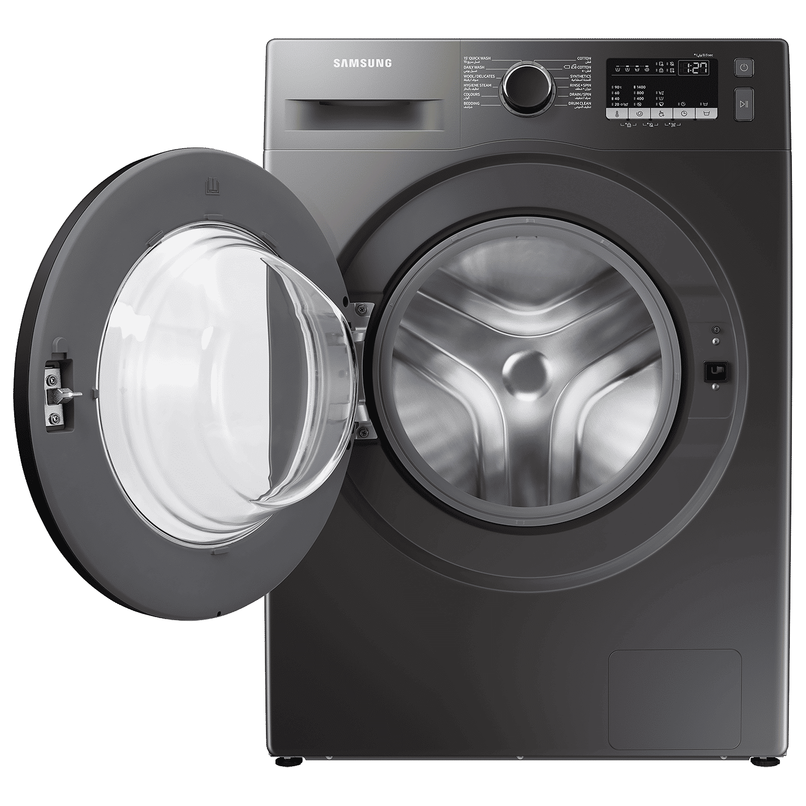 SAMSUNG 8 kg 5 Star Inverter Fully Automatic Front Load Washing Machine (WW80T4040CX1TL, Diamond Drum, Inox)_7