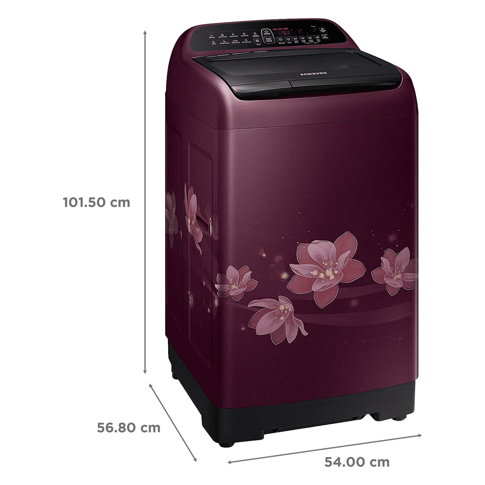 SAMSUNG 8 kg 5 Star Inverter Fully Automatic Top Load Washing Machine (WA80T4560BM/TL, Diamond Drum, Magnolia Plum)_3