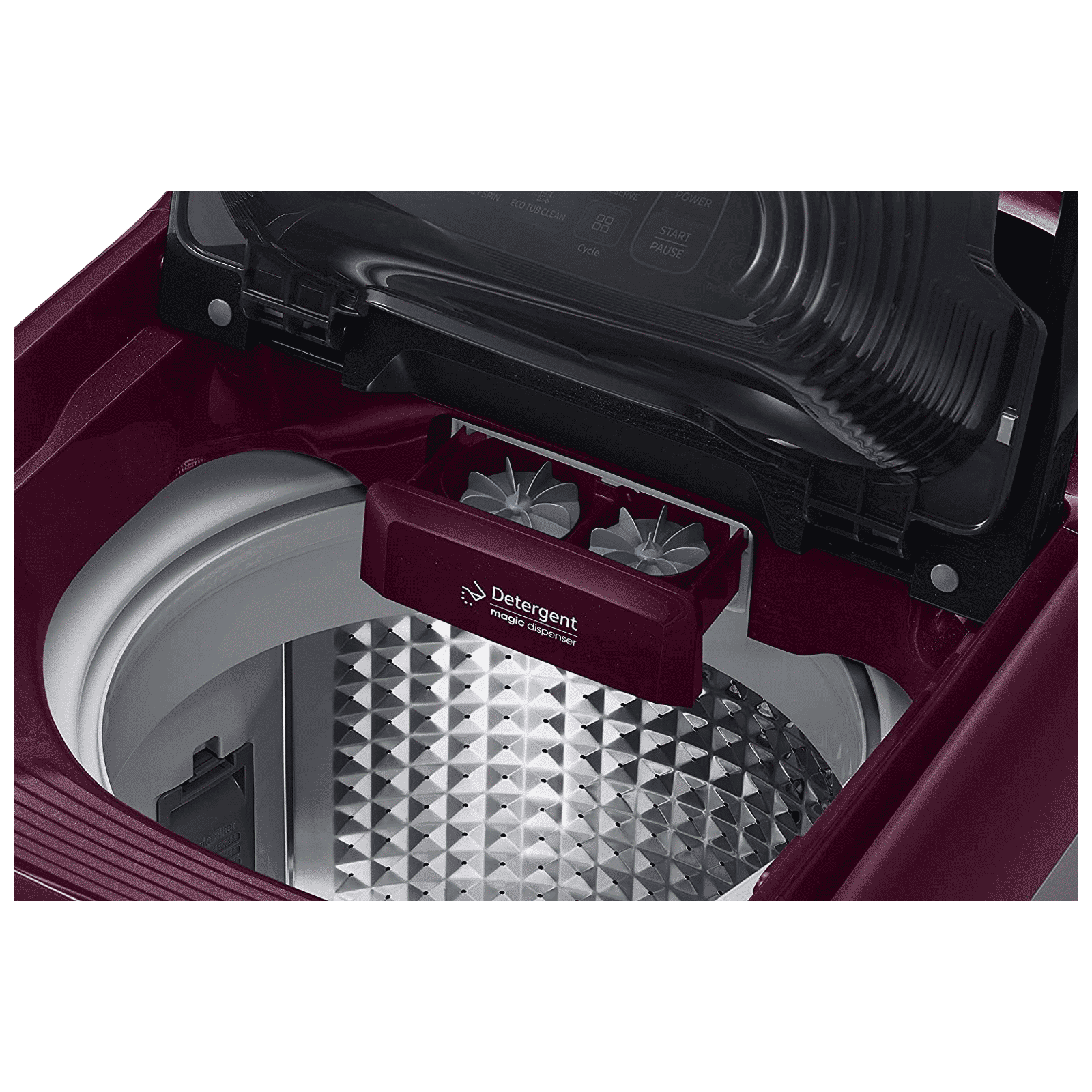 SAMSUNG 8 kg 5 Star Inverter Fully Automatic Top Load Washing Machine (WA80T4560BM/TL, Diamond Drum, Magnolia Plum)_8