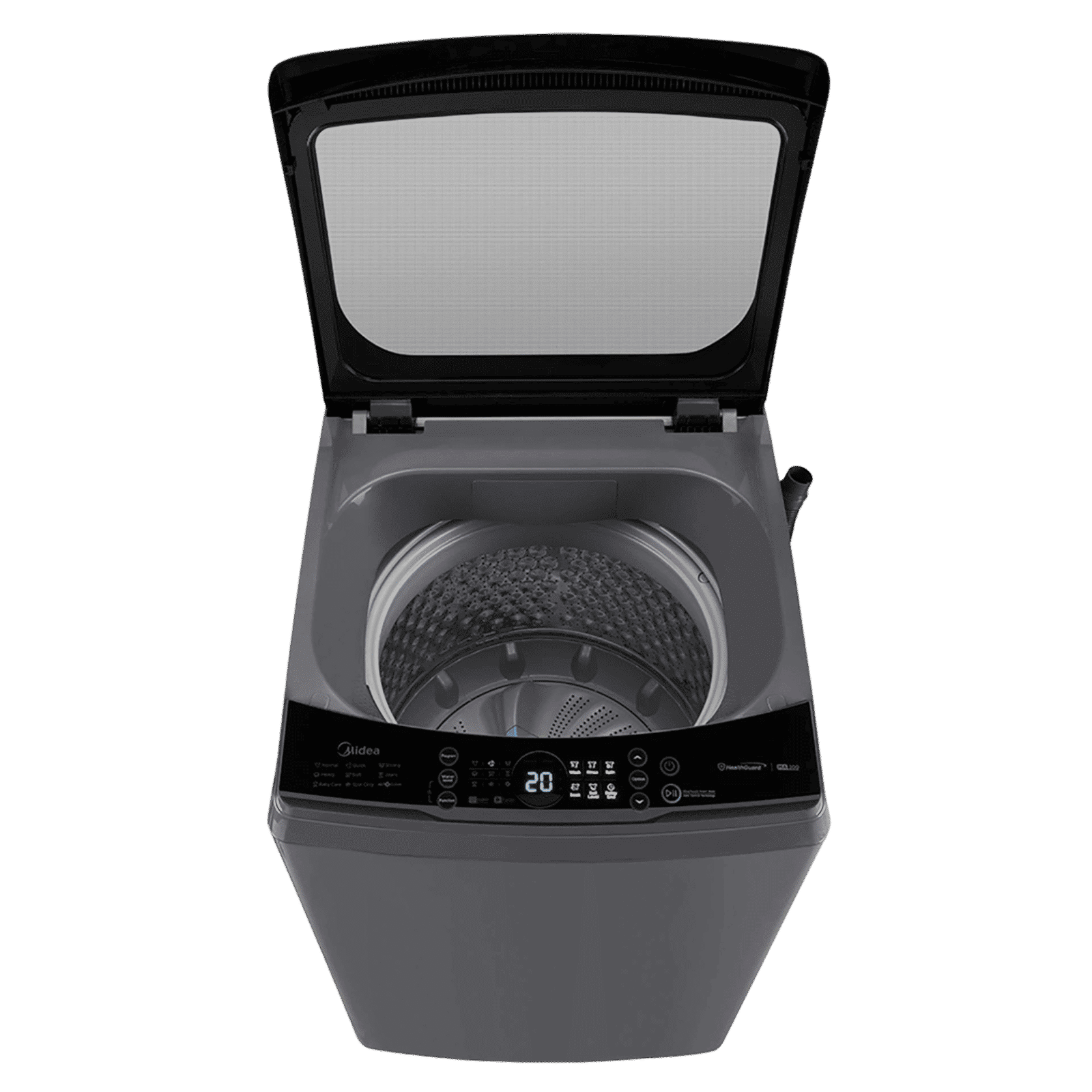 Midea 7 kg 5 Star Inverter Fully Automatic Top Load Washing Machine (MA200W70/G-IN, Lint Filter, Dark Grey)_9