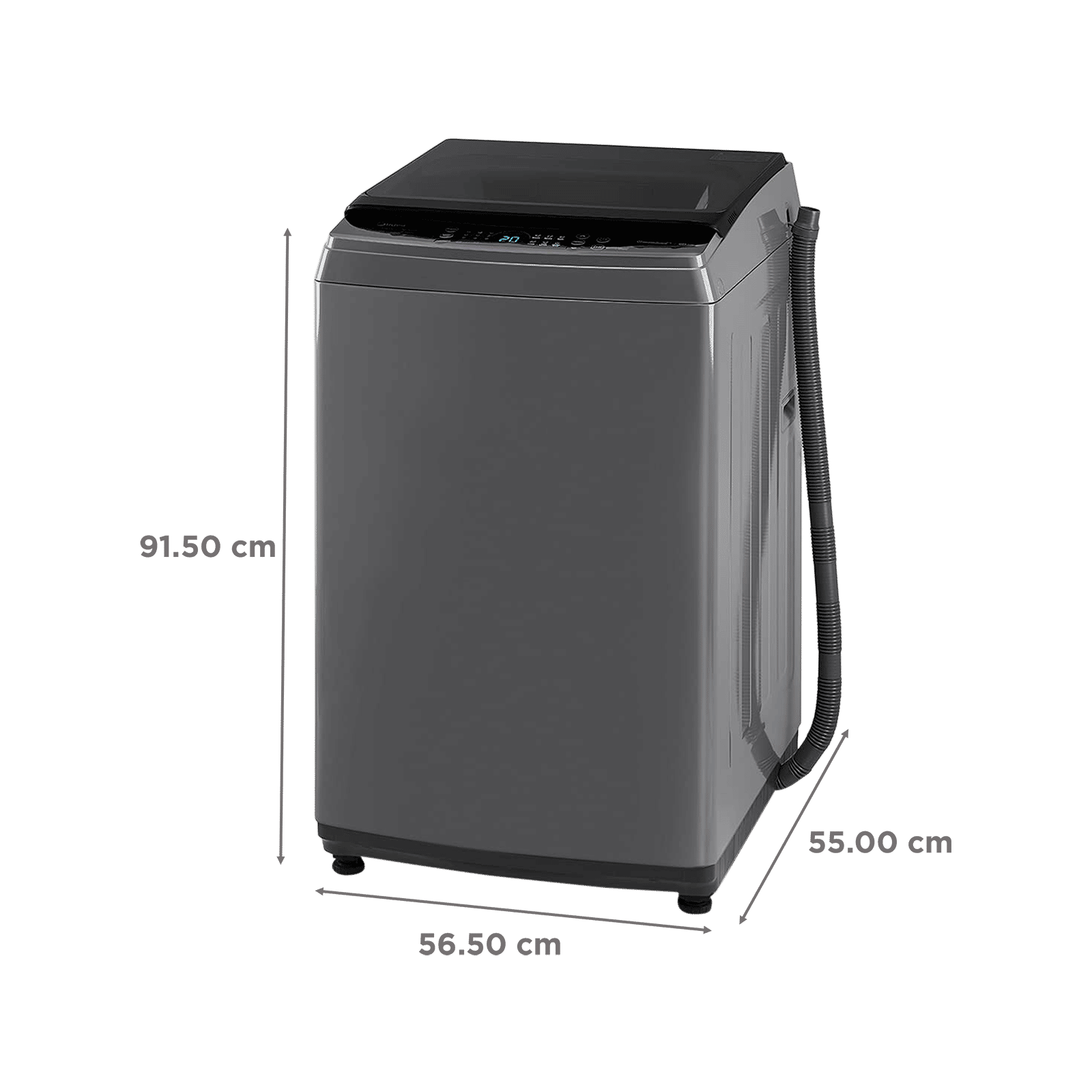 Midea 8 kg 5 Star Inverter Fully Automatic Top Load Washing Machine (MA200W80/G-IN, Lint Filter, Grey) Midea 8 kg 5 Star Inverter Fully Automatic Top Load Washing Machine (MA200W80/G-IN, Lint Filter, Grey)_3