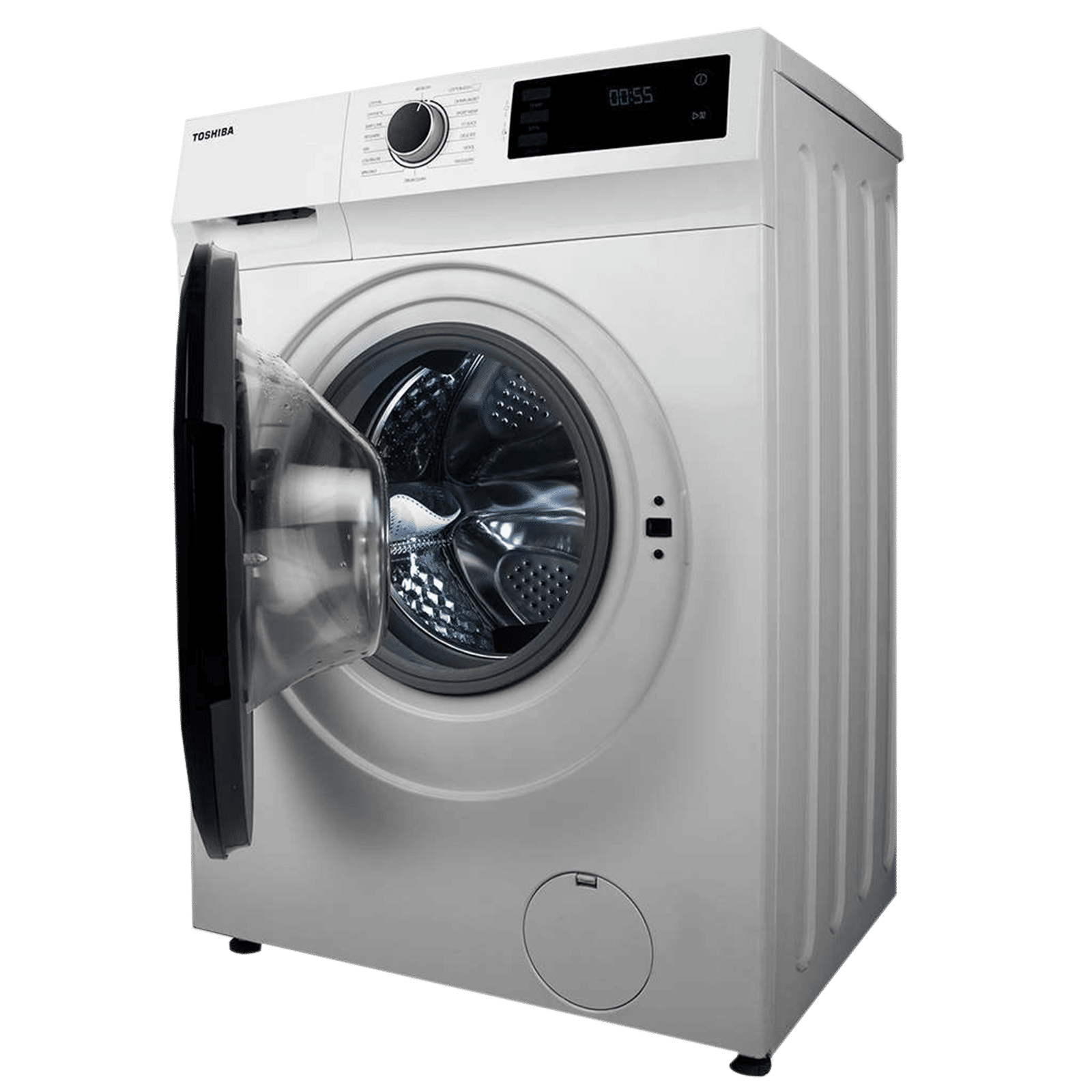 TOSHIBA 7 kg 5 Star Inverter Fully Automatic Front Load Washing Machine (TW-BJ80S2-IND(WK), In-Built Heater, White)_9