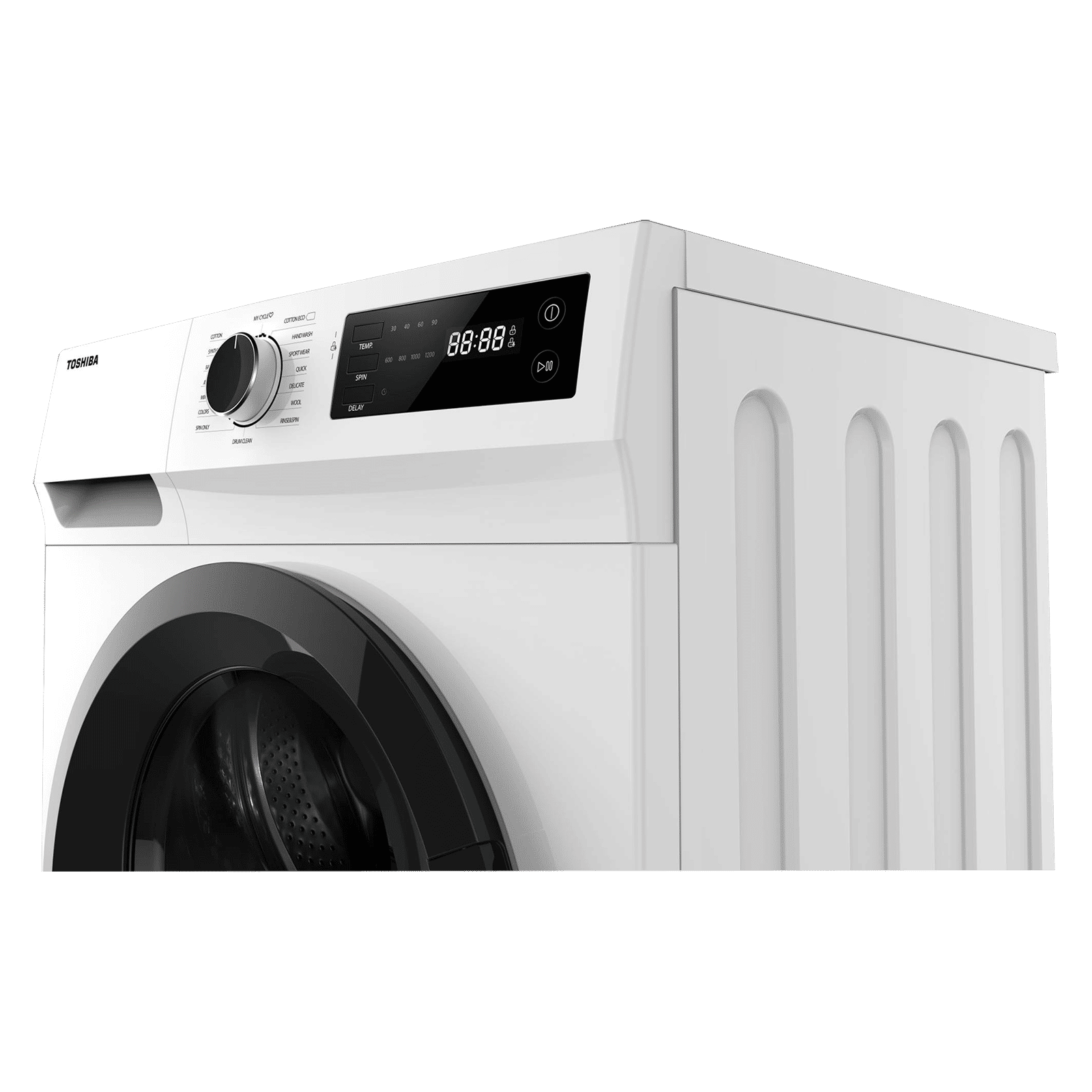 TOSHIBA 7 kg 5 Star Inverter Fully Automatic Front Load Washing Machine (TW-BJ80S2-IND(WK), In-Built Heater, White)_11