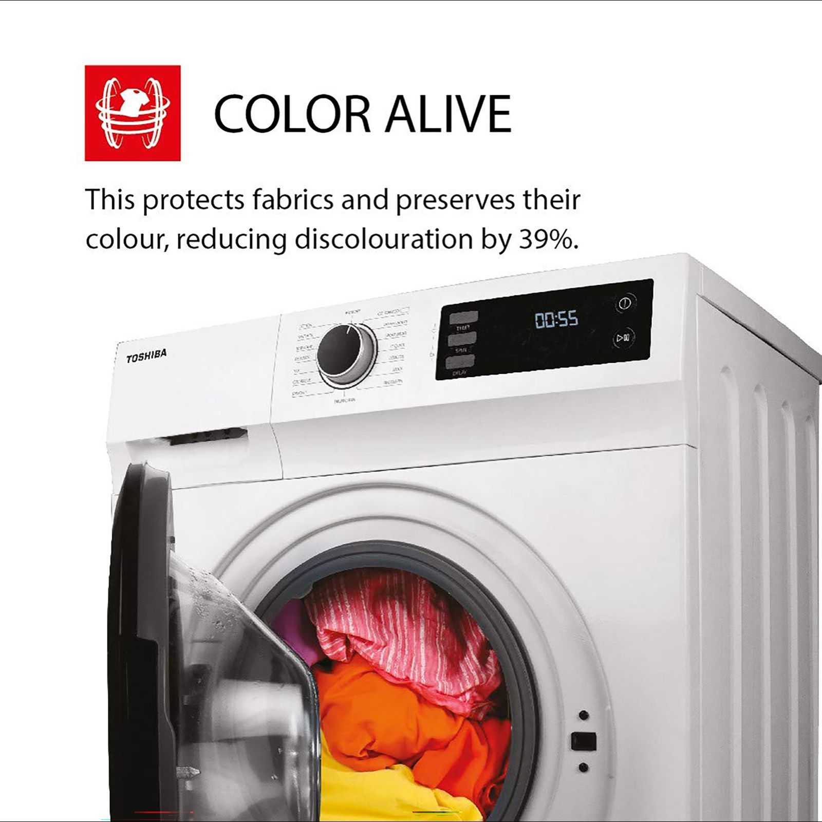 TOSHIBA 7 kg 5 Star Inverter Fully Automatic Front Load Washing Machine (TW-BJ80S2-IND(WK), In-Built Heater, White)_14