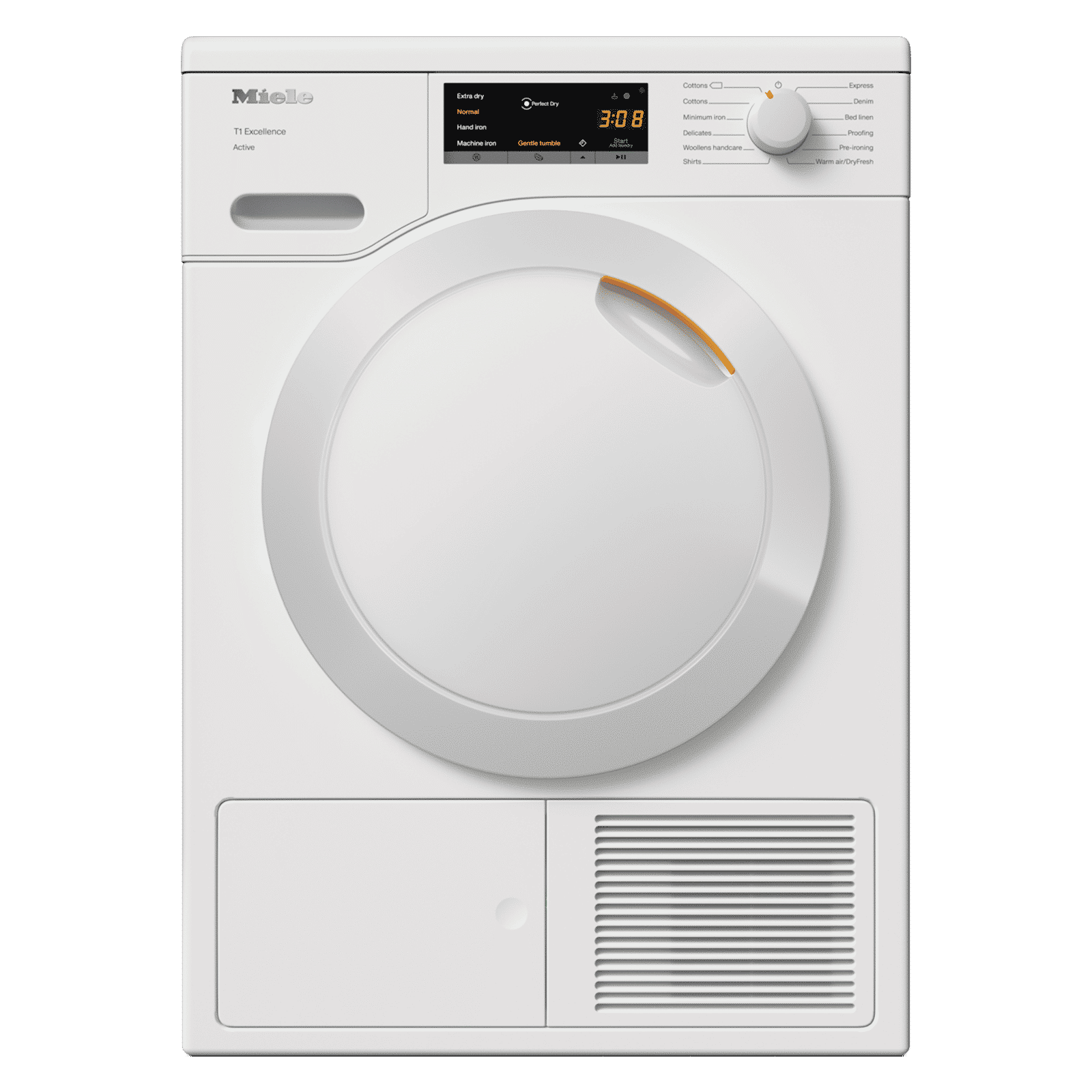 Miele 7 kg Fully Automatic Front Load Dryer (T1 Excellence, TEB145WP, 7 Segment Display, Lotus White)_1