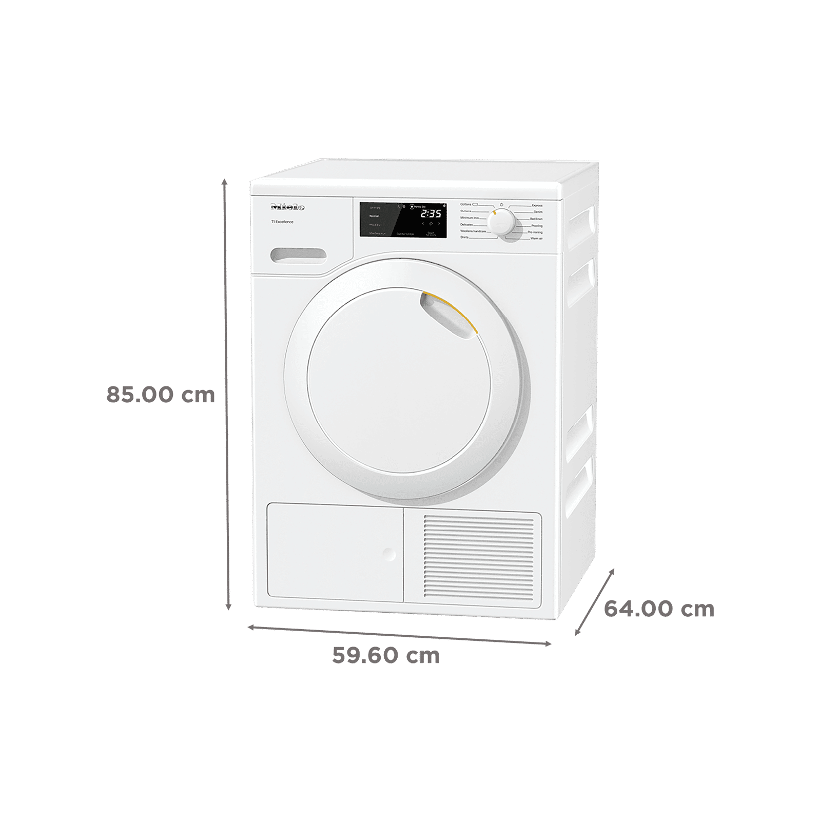 Miele 7 kg Fully Automatic Front Load Dryer (T1 Excellence, TEB145WP, 7 Segment Display, Lotus White)_3