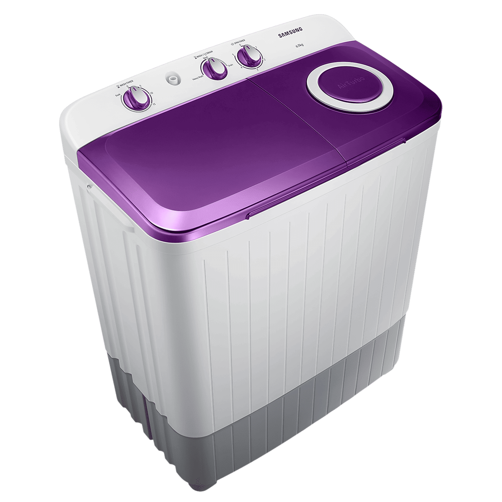 SAMSUNG 6 kg 5 Star Semi Automatic Washing Machine with Air Turbo Drying (WT60R2000LL/TL, Light Grey & Violet)_16