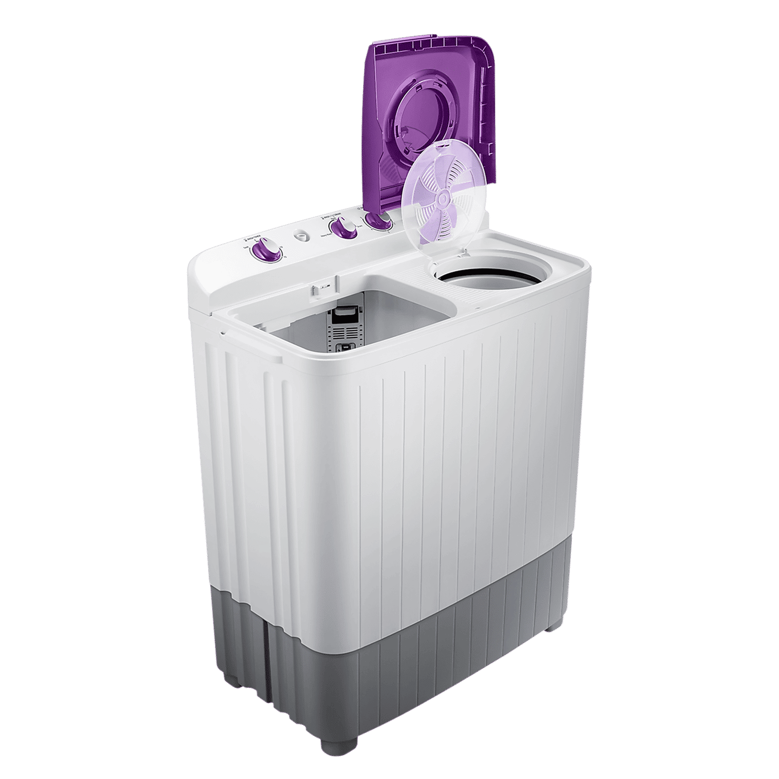 SAMSUNG 6 kg 5 Star Semi Automatic Washing Machine with Air Turbo Drying (WT60R2000LL/TL, Light Grey & Violet)_7