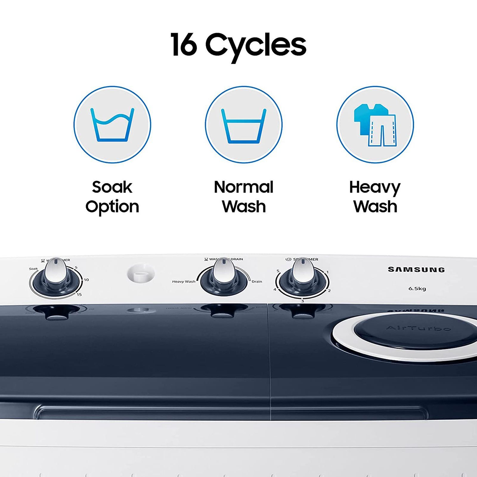SAMSUNG 6.5 kg 5 Star Semi Automatic Washing Machine with Air Turbo Drying (WT65R2200LL/TL, Light Gray & Blue Base) SAMSUNG 6.5 kg 5 Star Semi Automatic Washing Machine with Air Turbo Drying (WT65R2200LL/TL, Light Gray & Blue Base)_16