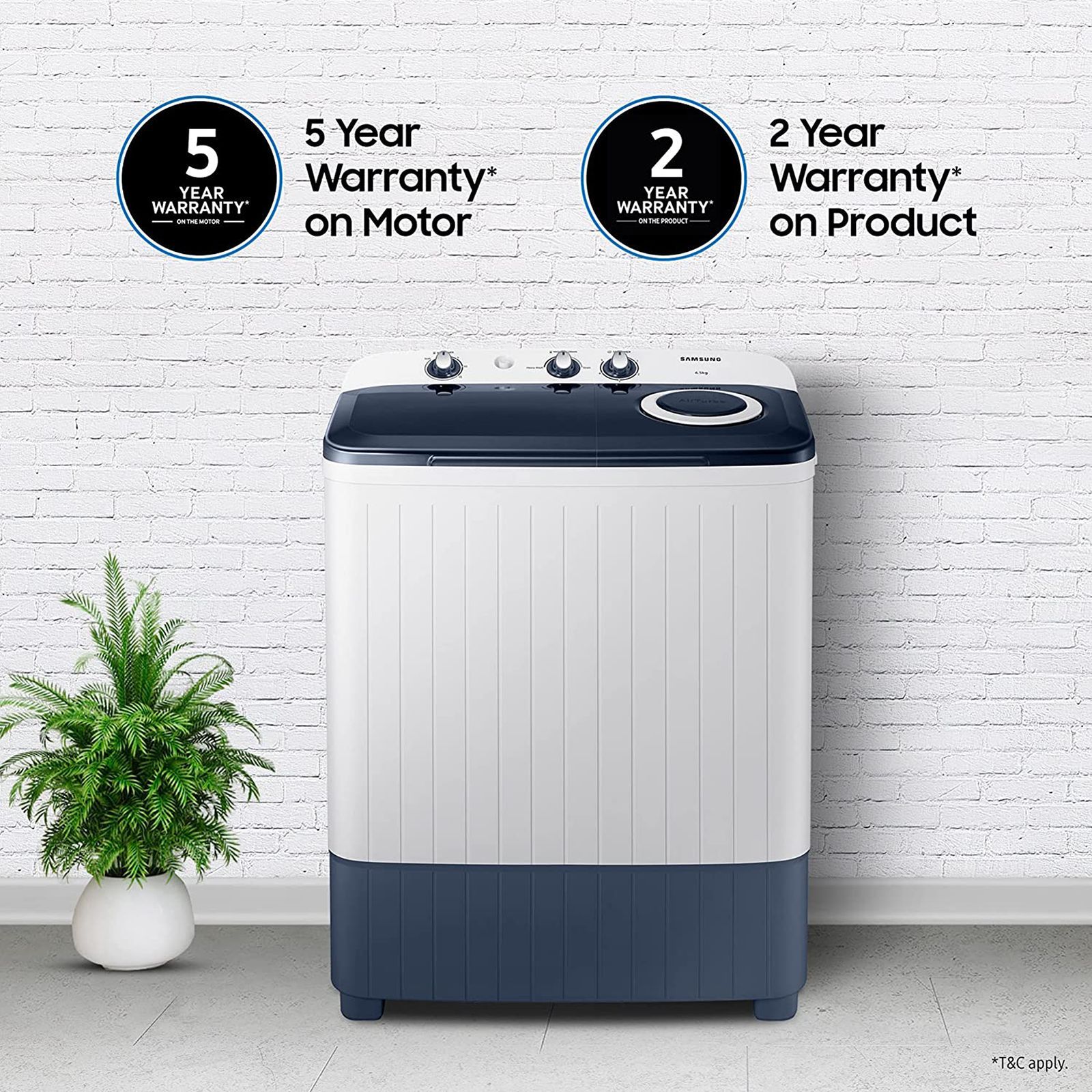 SAMSUNG 6.5 kg 5 Star Semi Automatic Washing Machine with Air Turbo Drying (WT65R2200LL/TL, Light Gray & Blue Base) SAMSUNG 6.5 kg 5 Star Semi Automatic Washing Machine with Air Turbo Drying (WT65R2200LL/TL, Light Gray & Blue Base)_18