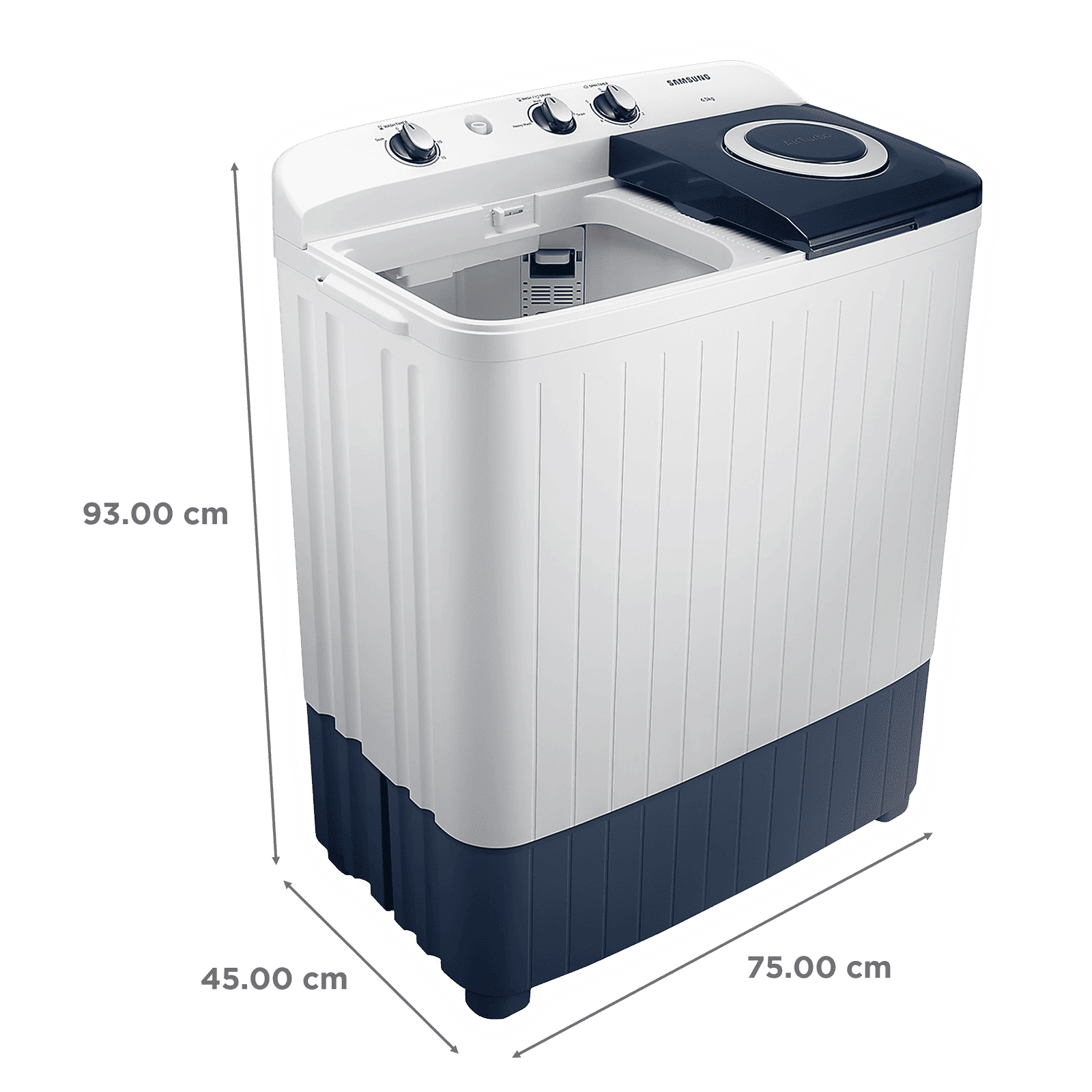 SAMSUNG 6.5 kg 5 Star Semi Automatic Washing Machine with Air Turbo Drying (WT65R2200LL/TL, Light Gray & Blue Base) SAMSUNG 6.5 kg 5 Star Semi Automatic Washing Machine with Air Turbo Drying (WT65R2200LL/TL, Light Gray & Blue Base)_3