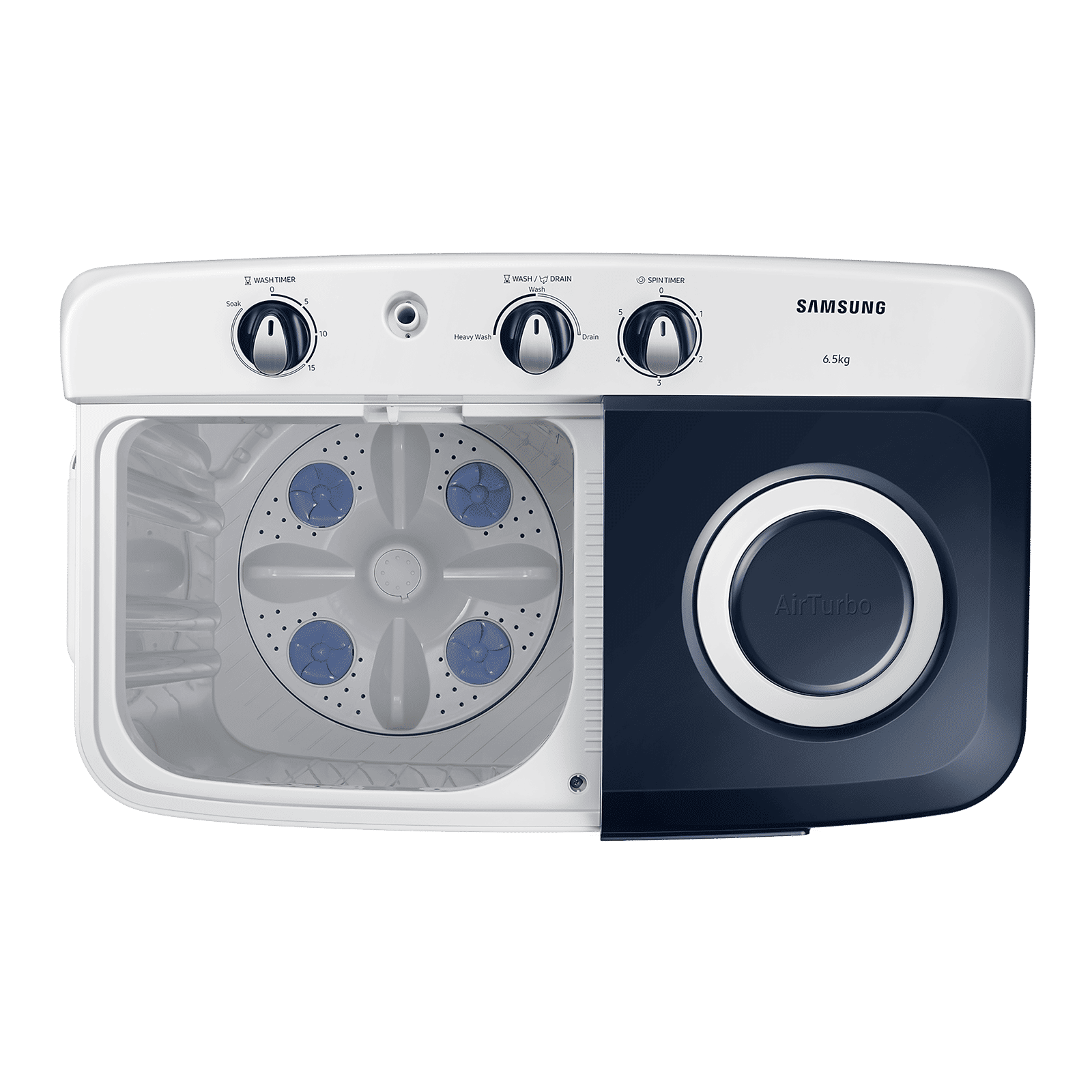 SAMSUNG 6.5 kg 5 Star Semi Automatic Washing Machine with Air Turbo Drying (WT65R2200LL/TL, Light Gray & Blue Base) SAMSUNG 6.5 kg 5 Star Semi Automatic Washing Machine with Air Turbo Drying (WT65R2200LL/TL, Light Gray & Blue Base)_4
