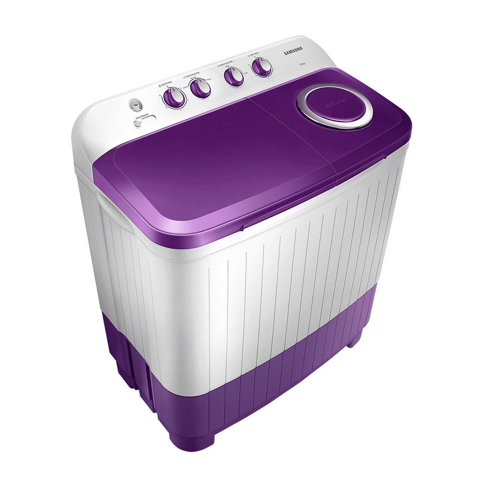 SAMSUNG 7 kg 5 Star Semi Automatic Washing Machine with Double Strong Pulsator (WT70M3000UU/TL, Light Gray & Voilet)_4