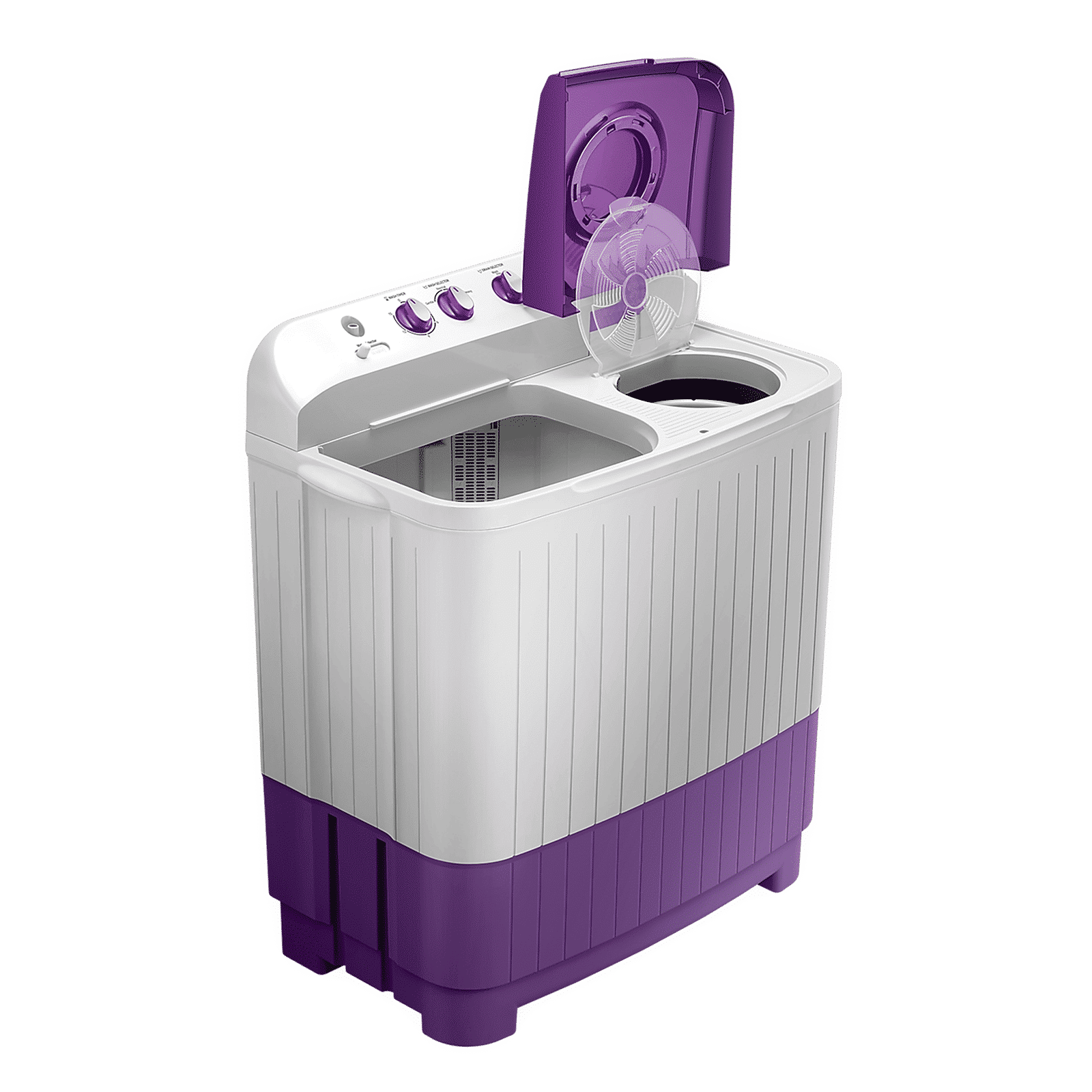 SAMSUNG 7 kg 5 Star Semi Automatic Washing Machine with Double Strong Pulsator (WT70M3000UU/TL, Light Gray & Voilet)_7