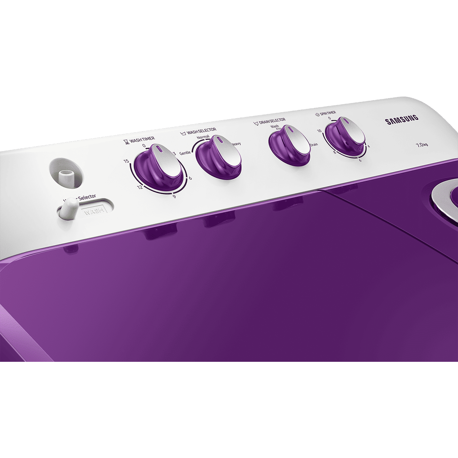 SAMSUNG 7 kg 5 Star Semi Automatic Washing Machine with Double Strong Pulsator (WT70M3000UU/TL, Light Gray & Voilet)_8