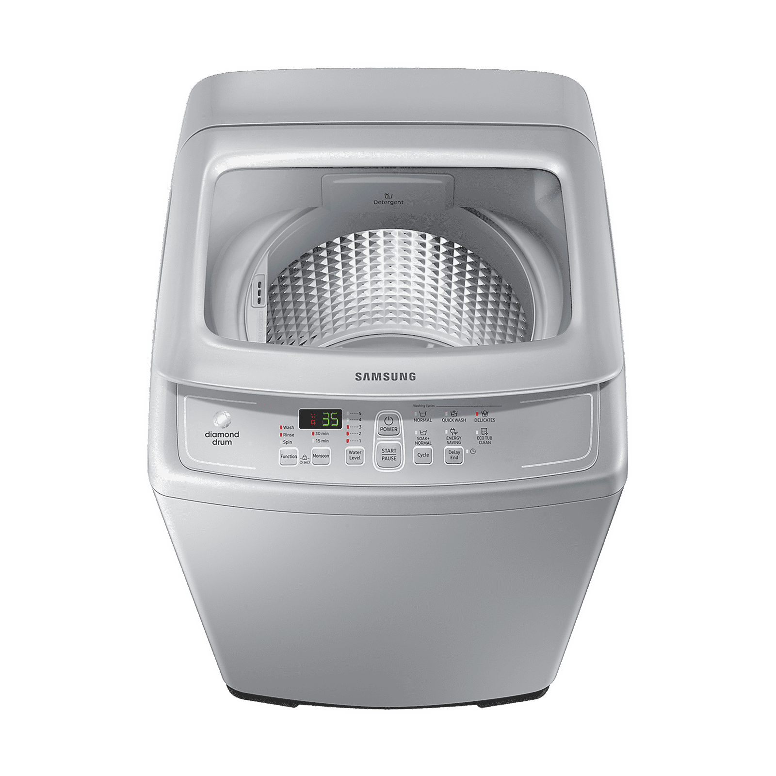 SAMSUNG 7 kg Inverter Fully Automatic Top Load Washing Machine (WA70A4002GS/TL, Diamond Drum, Imperial Silver)_9