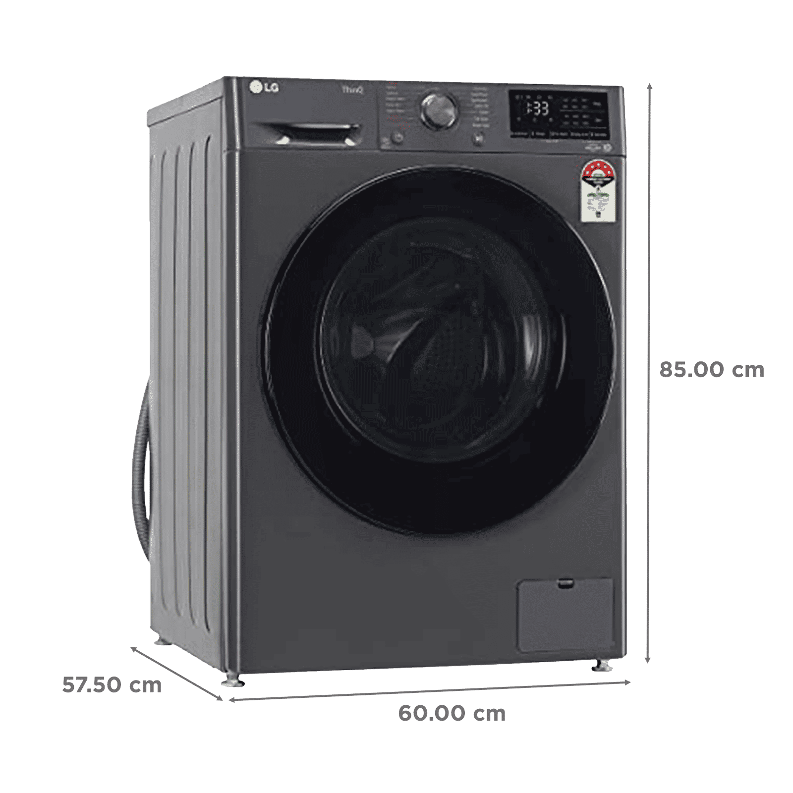 LG 7 Kg 5 Star Inverter Fully Automatic Front Load Washing Machine (FHV1207Z4M, Built-In Heater, Middle Black) LG 7 Kg 5 Star Inverter Fully Automatic Front Load Washing Machine (FHV1207Z4M, Built-In Heater, Middle Black)_3