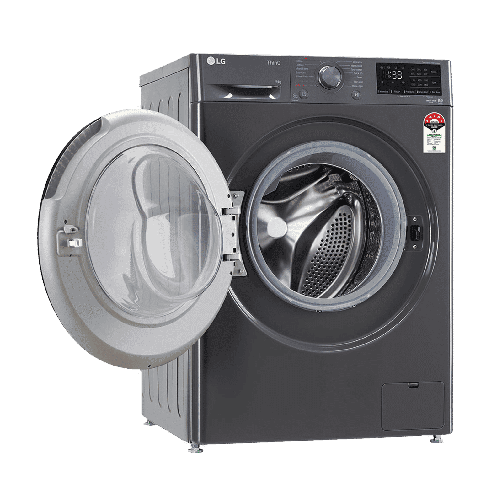 LG 9kg 5 Star Fully Automatic Front Load Washing Machine (FHV1409Z4M.ABMQEIL, LG ThinQ with Wi-Fi, Middle Black)_13