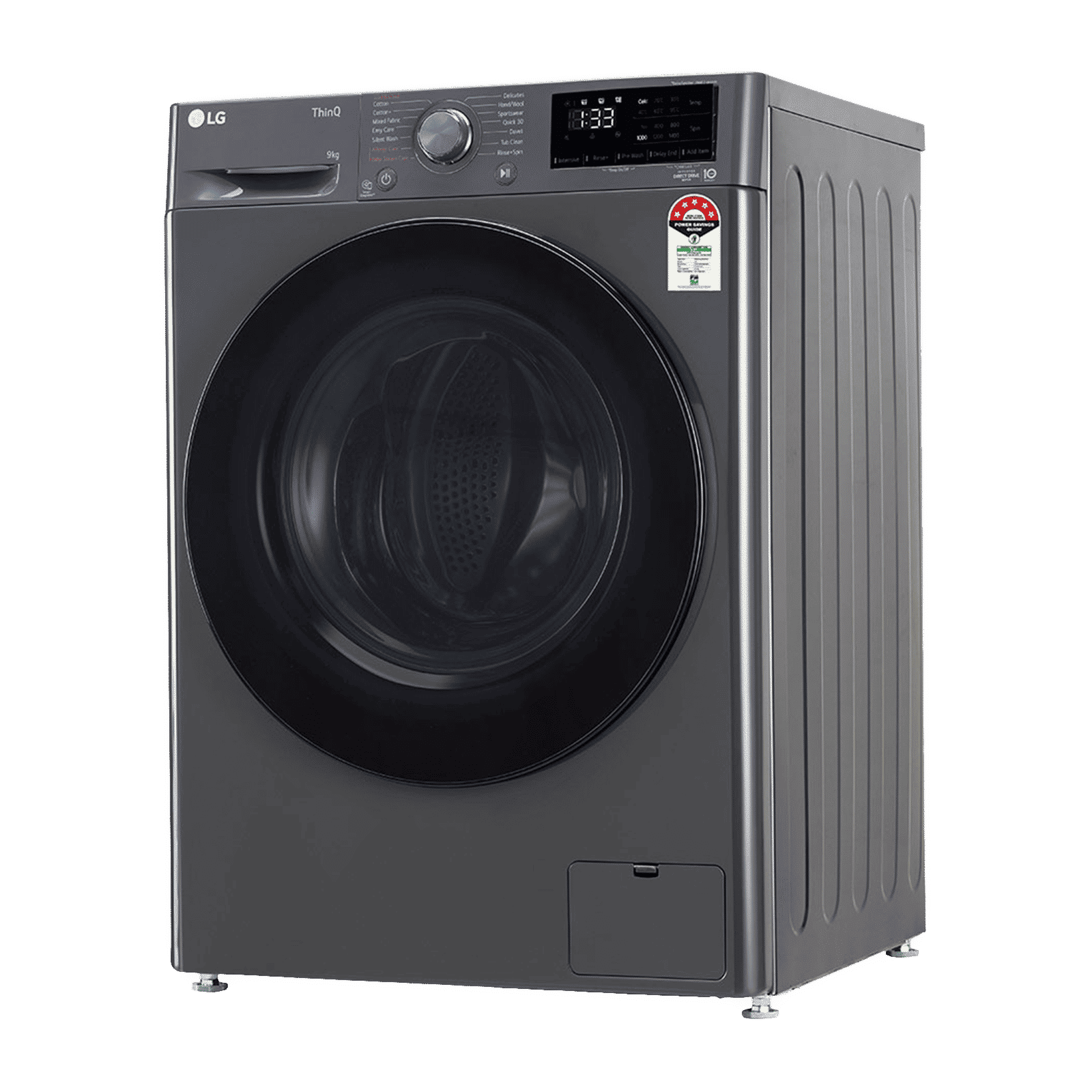 LG 9kg 5 Star Fully Automatic Front Load Washing Machine (FHV1409Z4M.ABMQEIL, LG ThinQ with Wi-Fi, Middle Black)_5