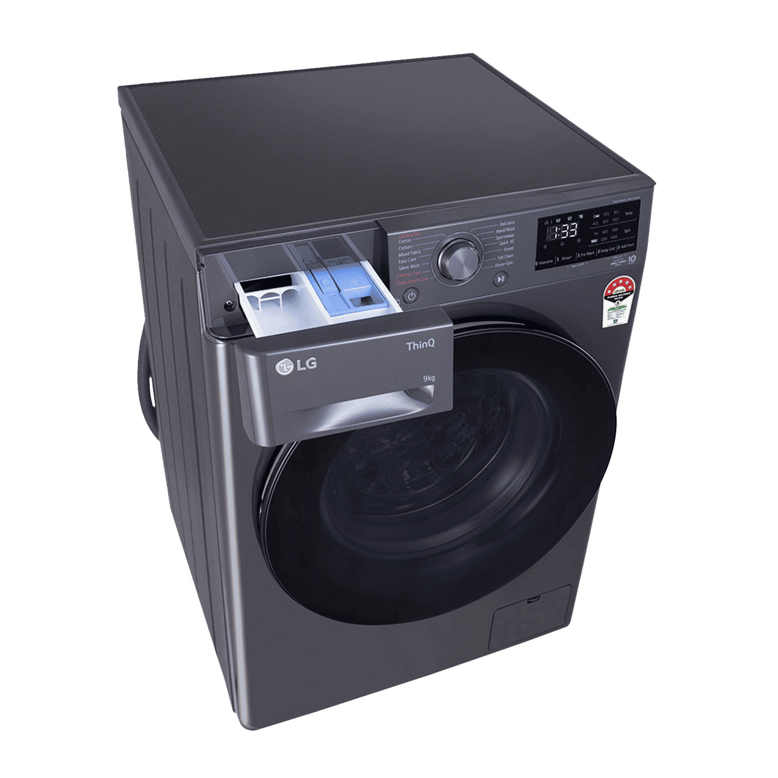 LG 9kg 5 Star Fully Automatic Front Load Washing Machine (FHV1409Z4M.ABMQEIL, LG ThinQ with Wi-Fi, Middle Black)_8