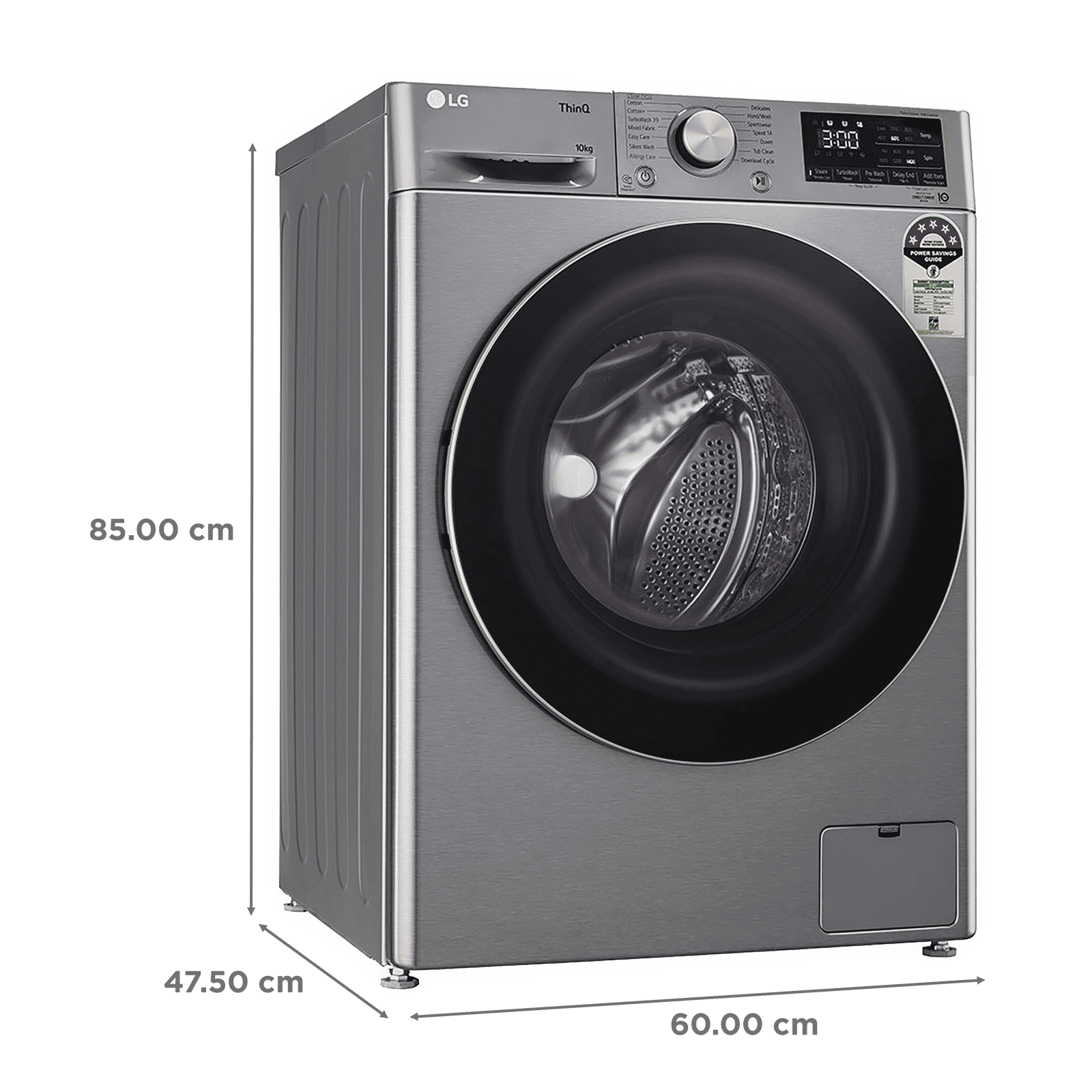 LG 10 kg 5 Star Fully Automatic Front Load Washing Machine (FHP1410Z7P.APSQEIL, Smart Diagnosis, Platinum Silver)_3