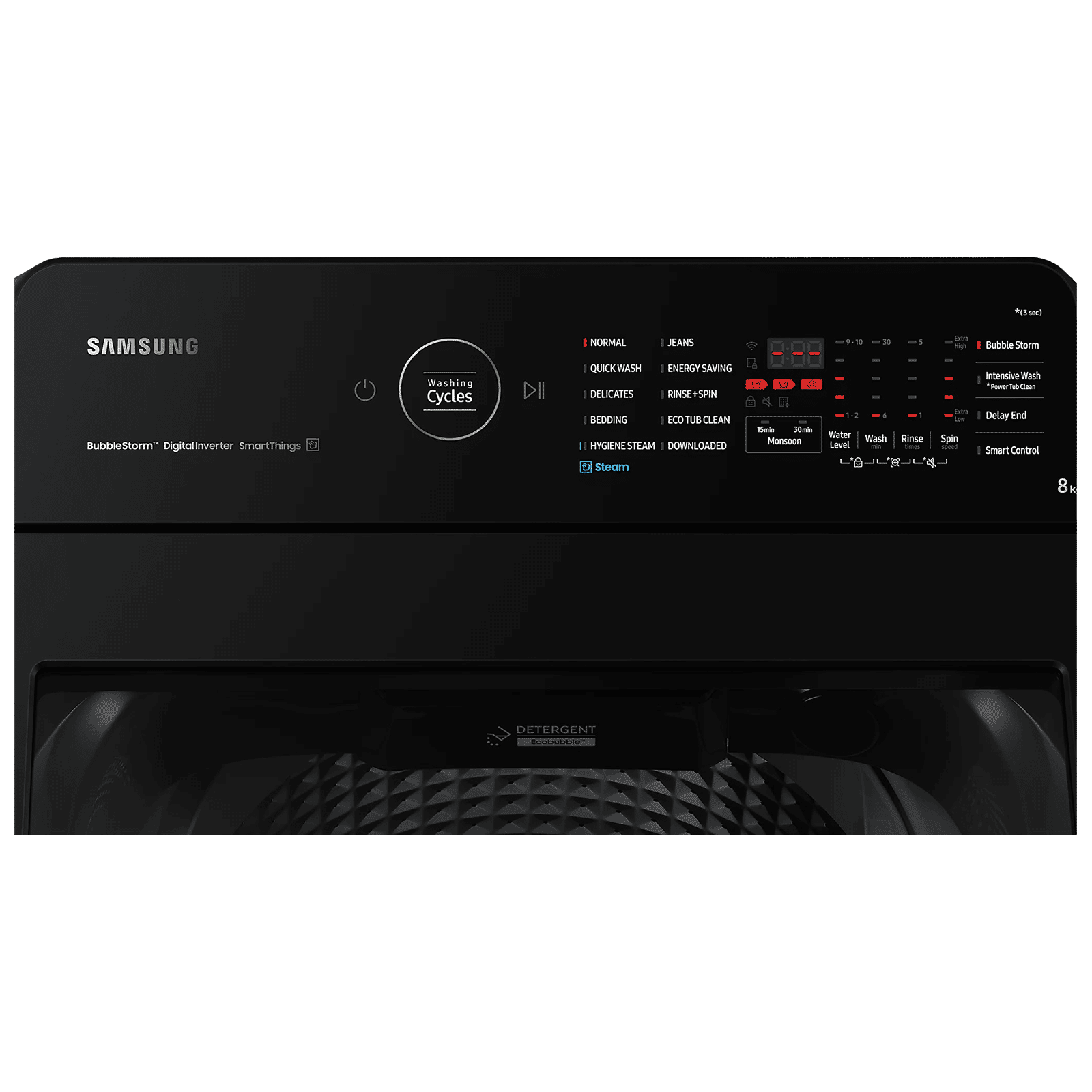 SAMSUNG 8 kg 5 Star Fully Automatic Top Load Washing Machine (WA80BG4582BDTL, In-built Heater, Dark Gray)_10