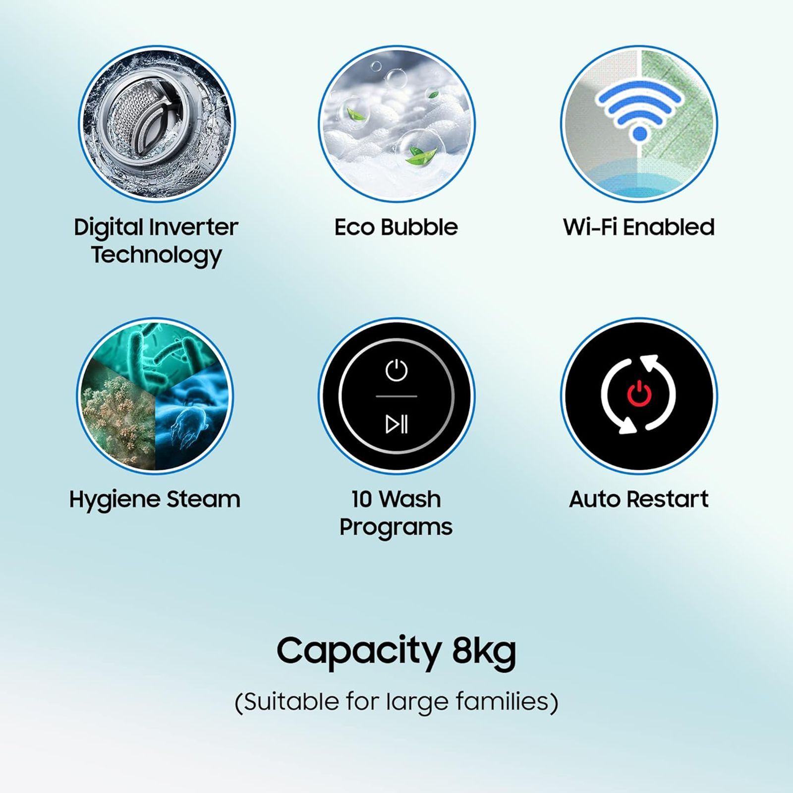 SAMSUNG 8 kg 5 Star Fully Automatic Top Load Washing Machine (WA80BG4582BDTL, In-built Heater, Dark Gray)_17