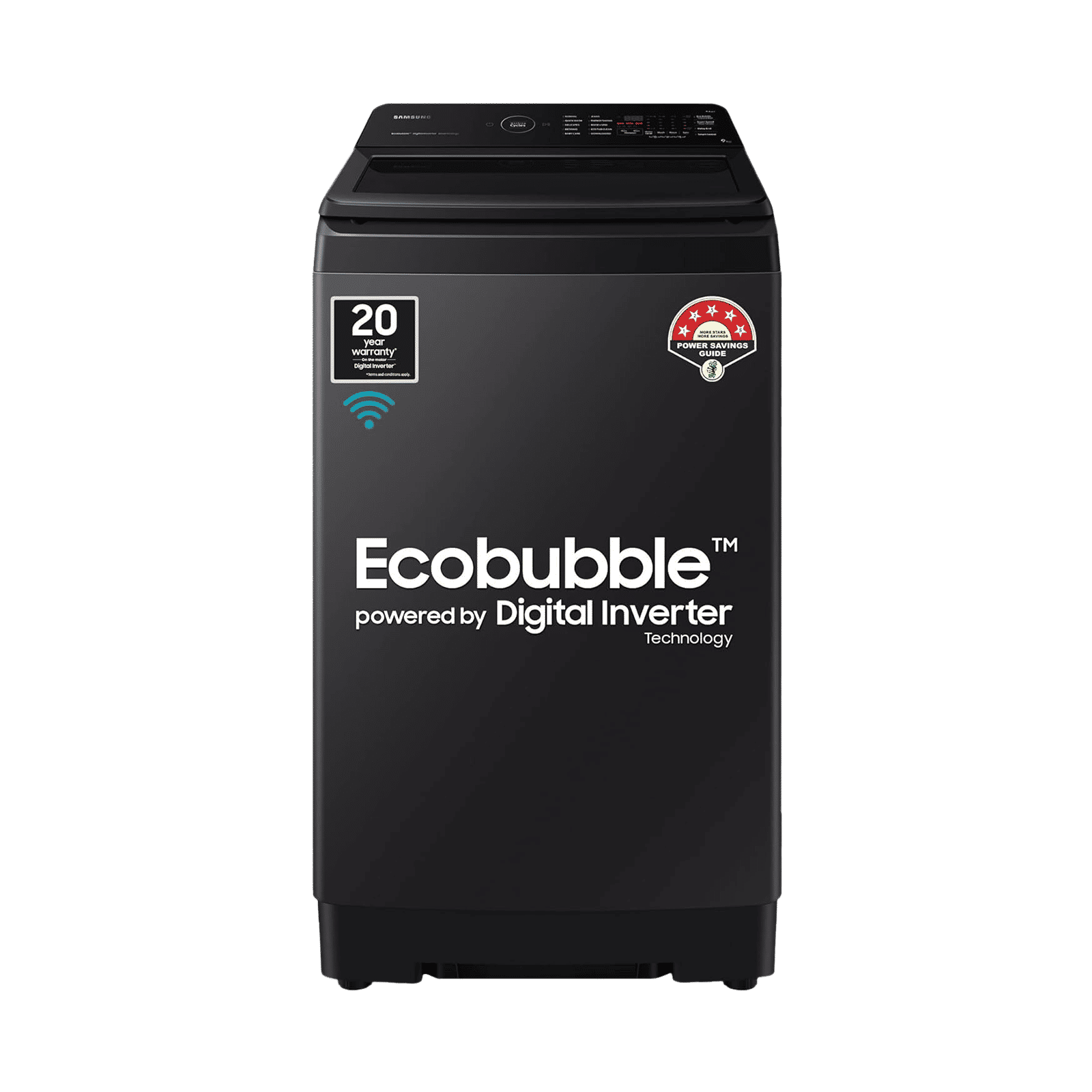 SAMSUNG 9 kg 5 Star Fully Automatic Top Load Washing Machine (WA90BG4546BVTL, Smart Control with Wi-Fi, Black Caviar)_1