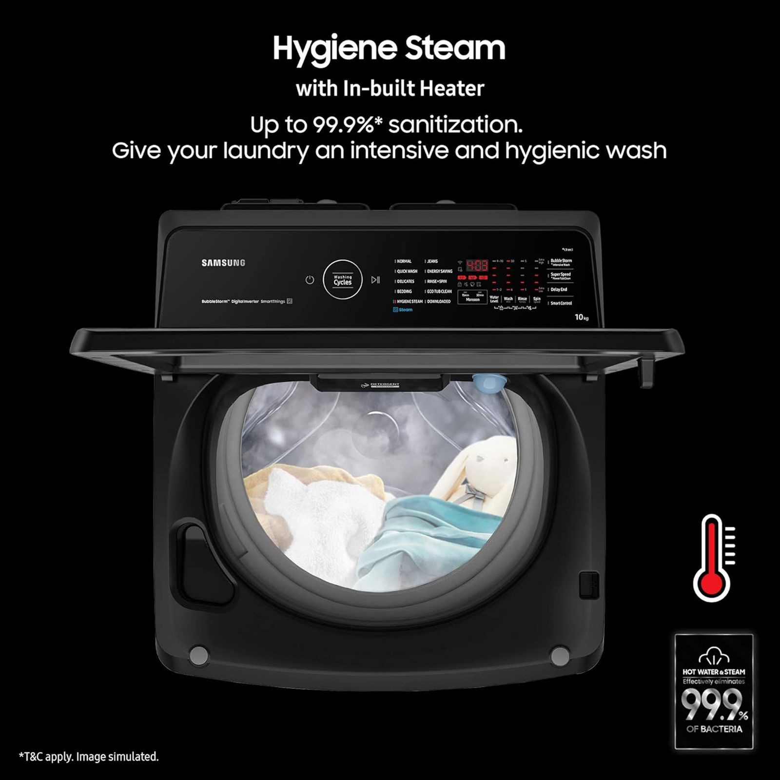 SAMSUNG 9 kg 5 Star Fully Automatic Top Load Washing Machine (WA90BG4582BDTL, In-built Heater, Dark Gray) SAMSUNG 9 kg 5 Star Fully Automatic Top Load Washing Machine (WA90BG4582BDTL, In-built Heater, Dark Gray)_20