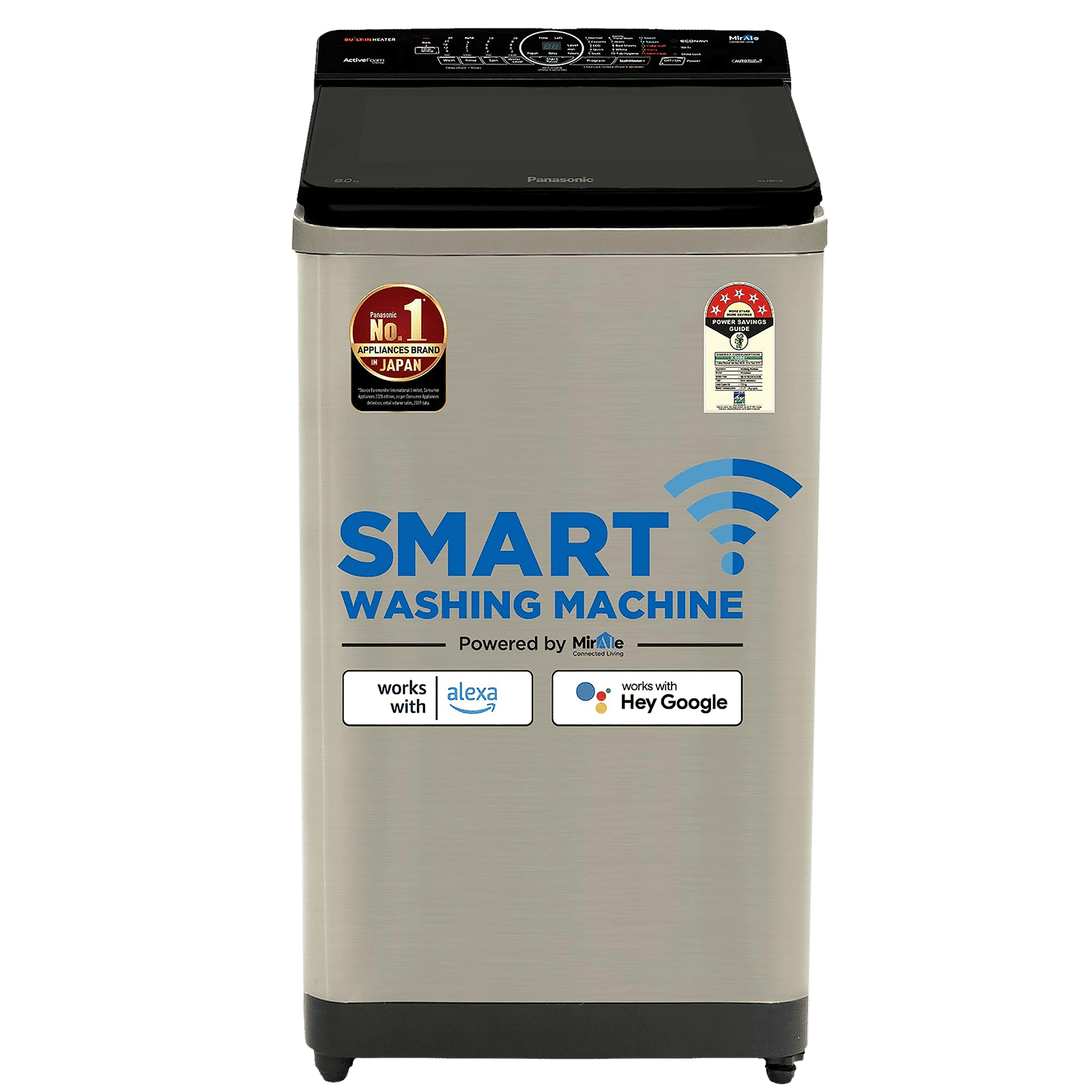 Panasonic 8 kg 5 Star Fully Automatic Top Load Washing Machine (NA-F80V10SRB, In-built Heater, Stainless Steel) Panasonic 8 kg 5 Star Fully Automatic Top Load Washing Machine (NA-F80V10SRB, In-built Heater, Stainless Steel)_1