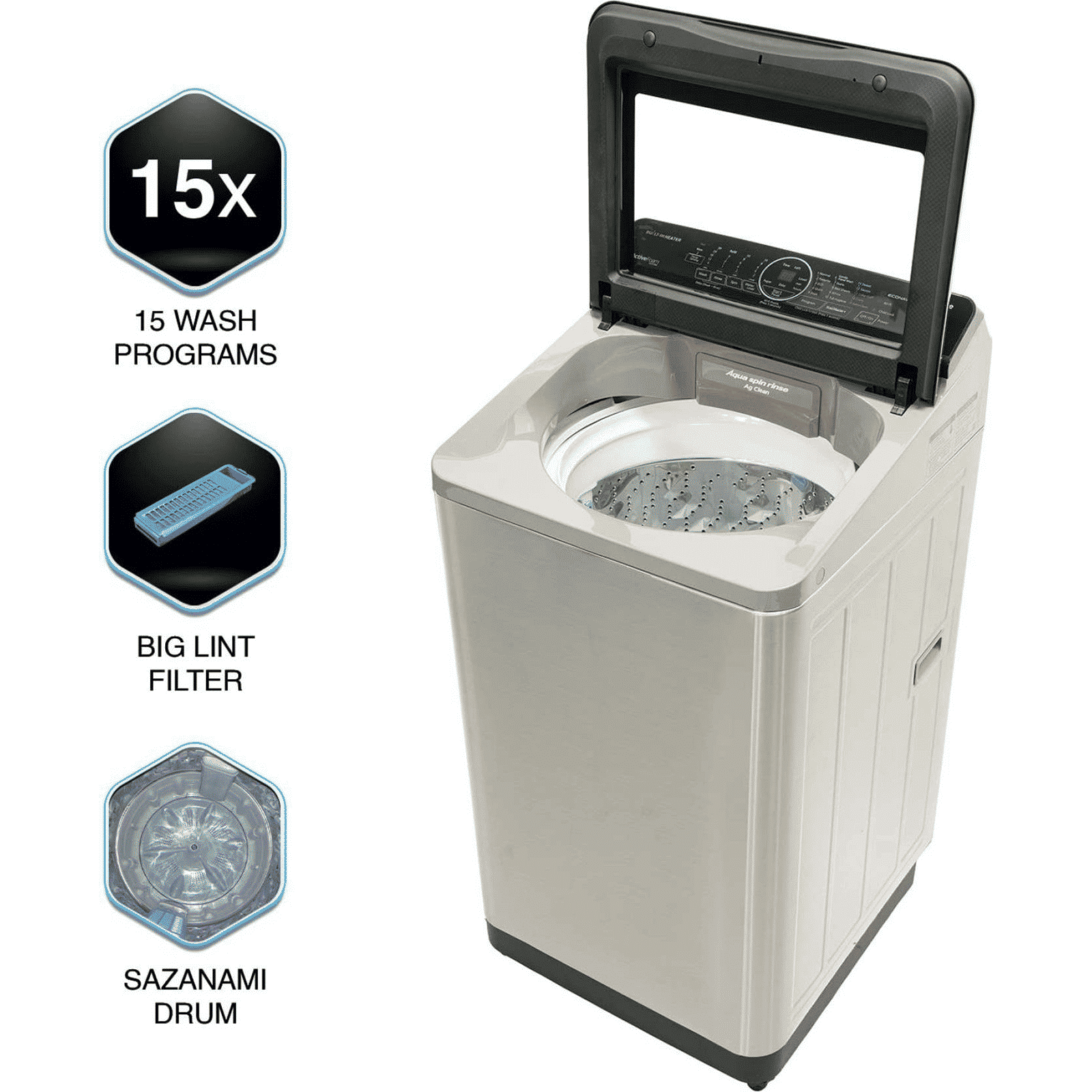 Panasonic 8 kg 5 Star Fully Automatic Top Load Washing Machine (NA-F80V10SRB, In-built Heater, Stainless Steel) Panasonic 8 kg 5 Star Fully Automatic Top Load Washing Machine (NA-F80V10SRB, In-built Heater, Stainless Steel)_18