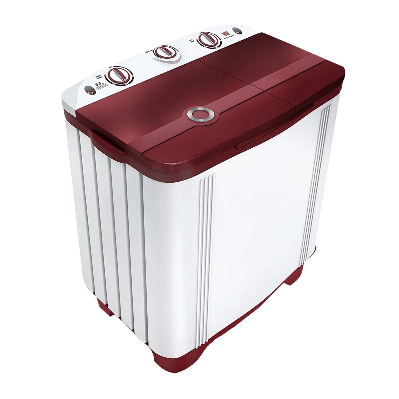 White Westinghouse 6.5 kg Semi-Automatic Washing Machine with Lint Filter (CSW6500, White/Maroon)_10