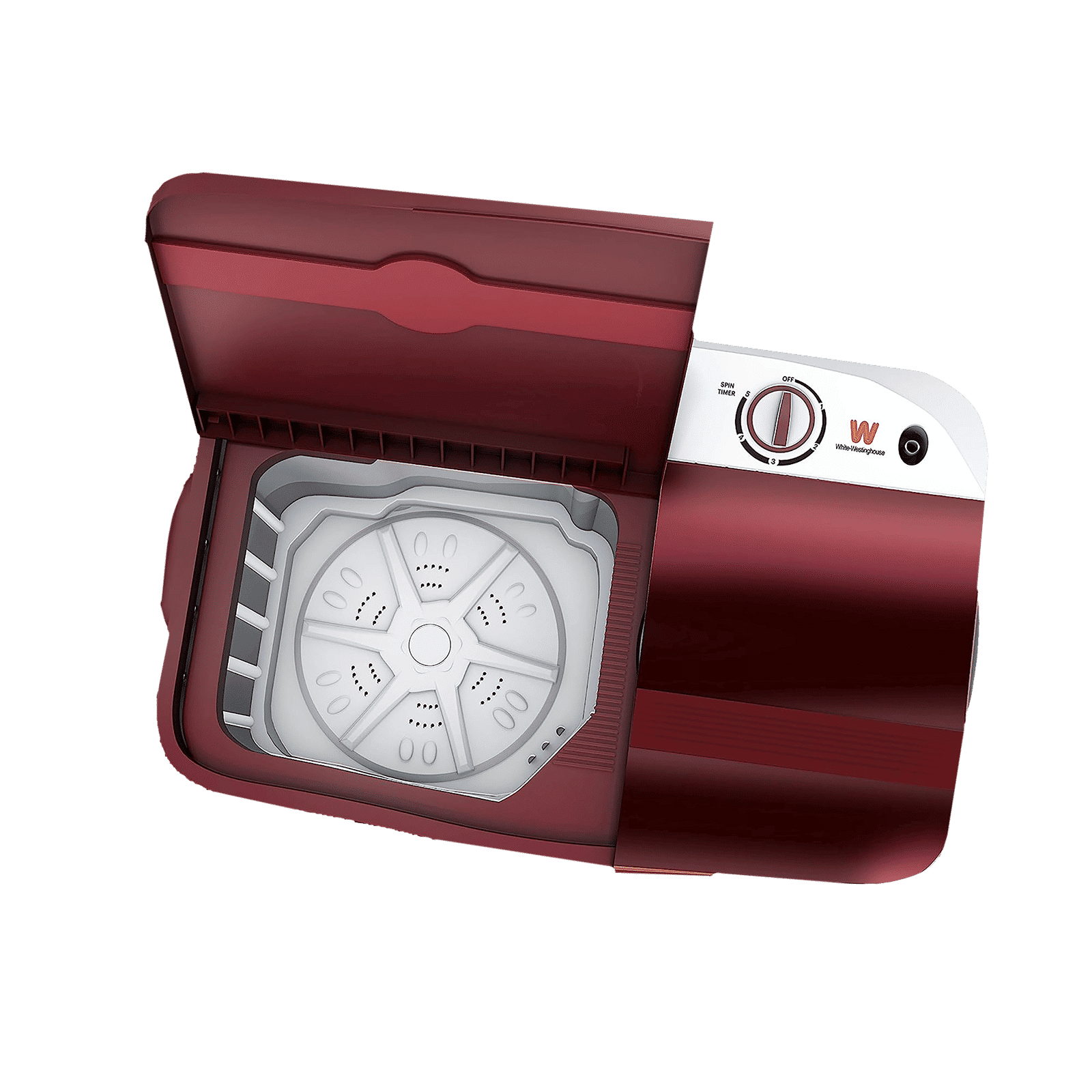 White Westinghouse 6.5 kg Semi-Automatic Washing Machine with Lint Filter (CSW6500, White/Maroon)_11