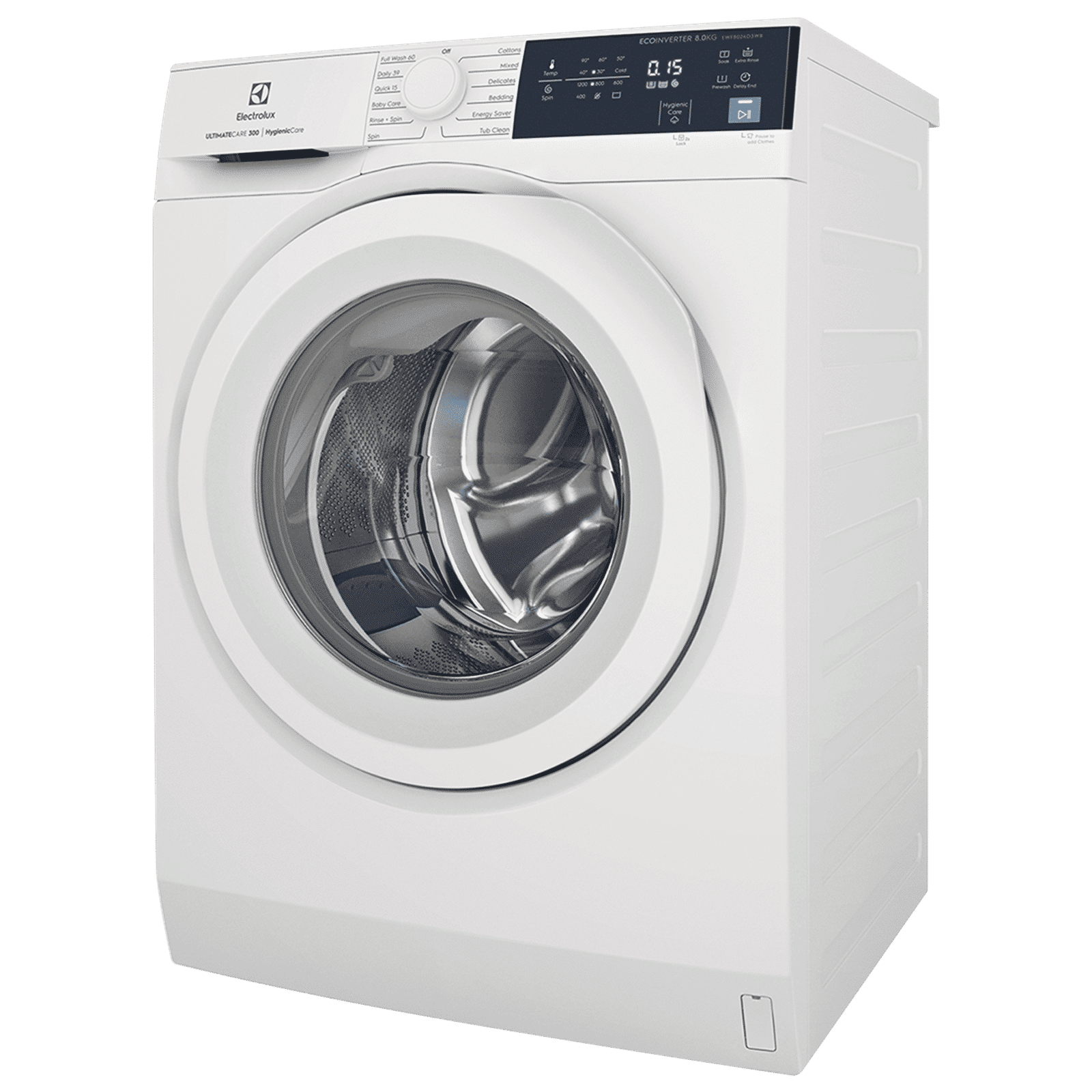 Electrolux 8 kg 5 Star Inverter Fully Automatic Front Load Washing Machine (UltimateCare 300, EWF8024D3WB, HygienicCare, White)_5