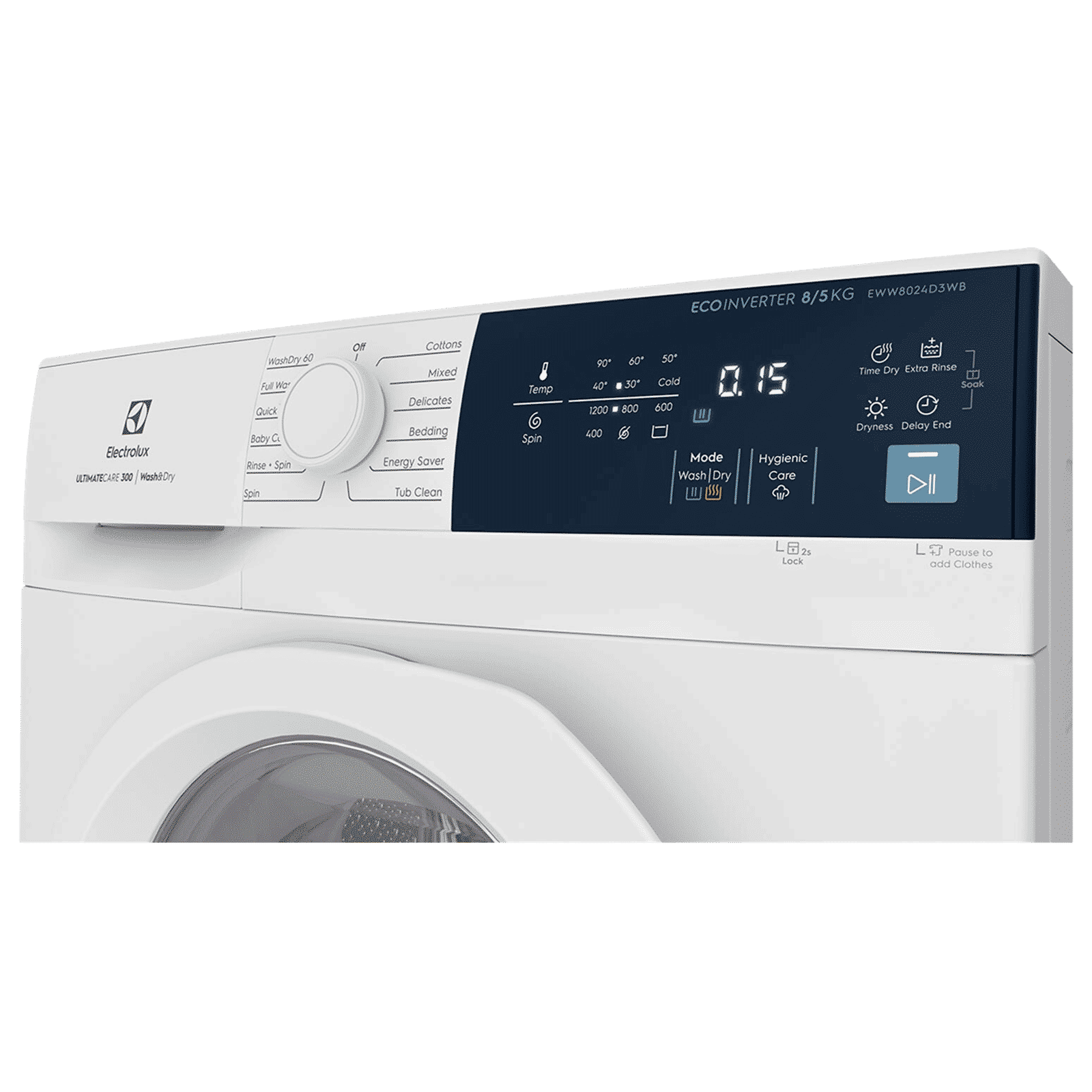 Electrolux UltimateCare 300 8 kg/5 kg Fully Automatic Front Load Washer Dryer Combo (HygienicCare, EWW8024D3WB, White) Electrolux UltimateCare 300 8 kg/5 kg Fully Automatic Front Load Washer Dryer Combo (HygienicCare, EWW8024D3WB, White)_4