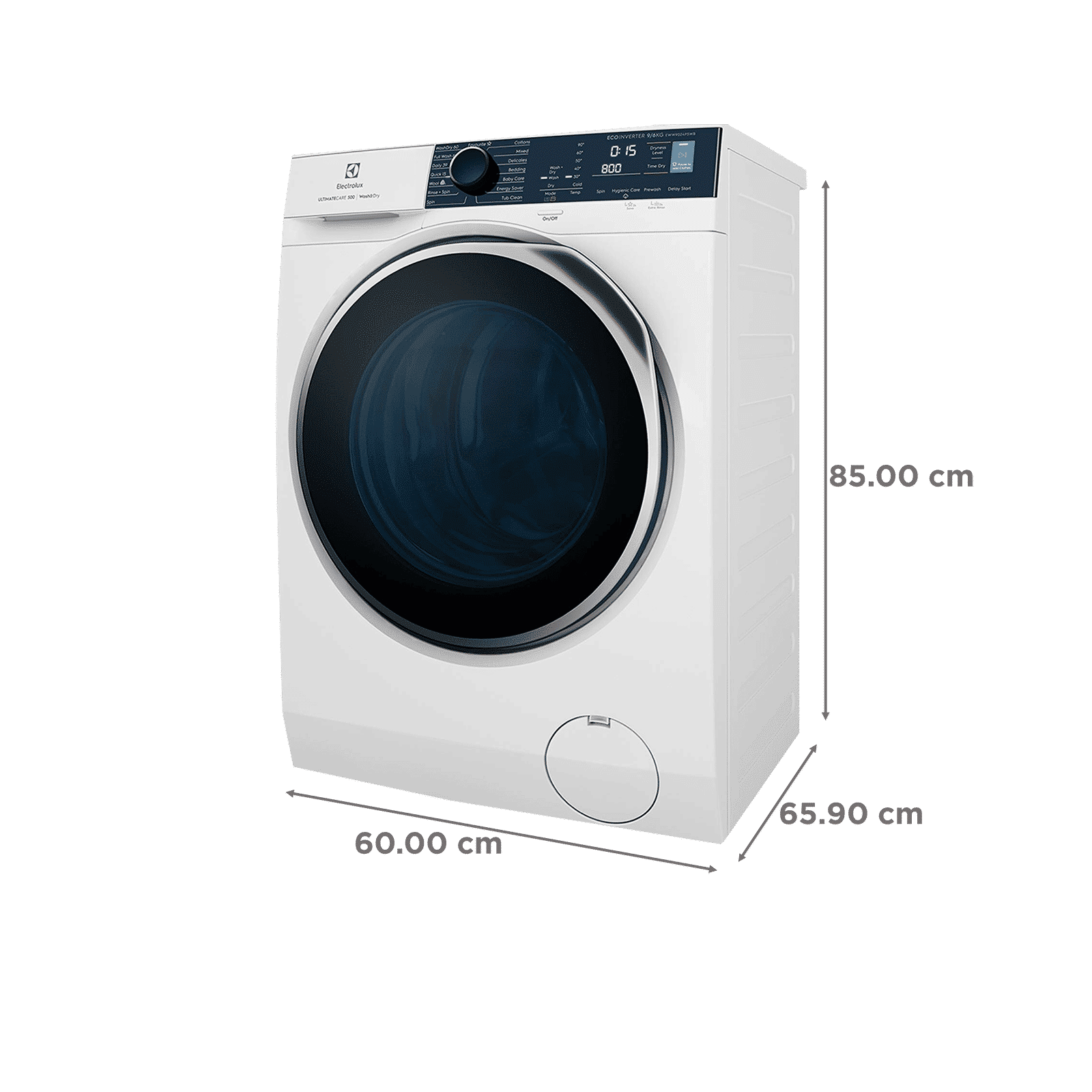 Electrolux 9 Kg/6 Kg Fully Automatic Front Load Washer Dryer Combo (UltimateCare 500, EWW9024P5WB, SensiCare System, White)_3