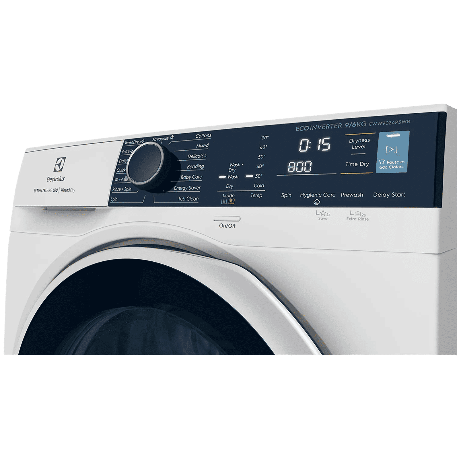 Electrolux 9 Kg/6 Kg Fully Automatic Front Load Washer Dryer Combo (UltimateCare 500, EWW9024P5WB, SensiCare System, White)_4
